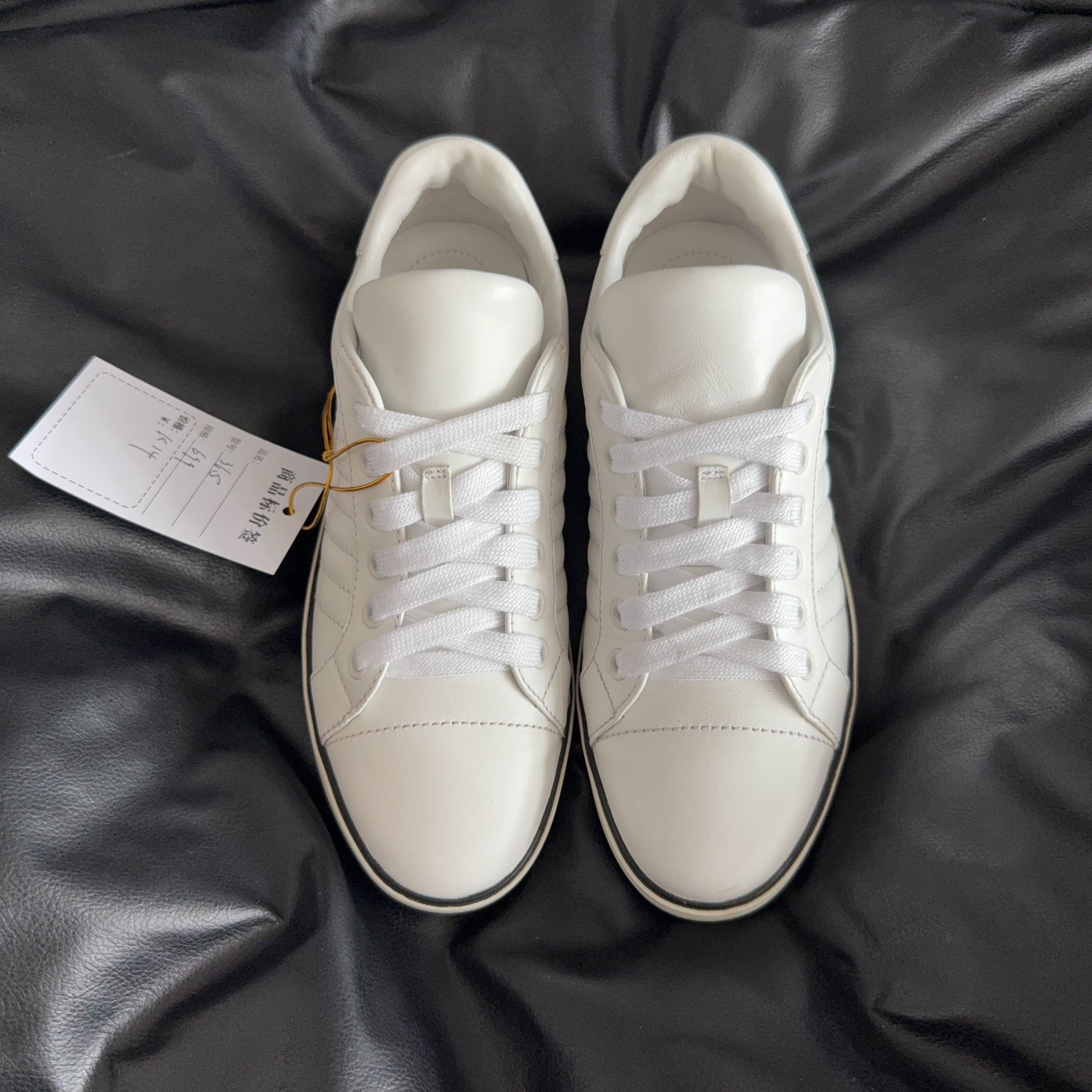 Prada Prada Leather Low-Top Sneakers White Size 36.5 Size US 6.5 / IT 36.5 - 2 Thumbnail