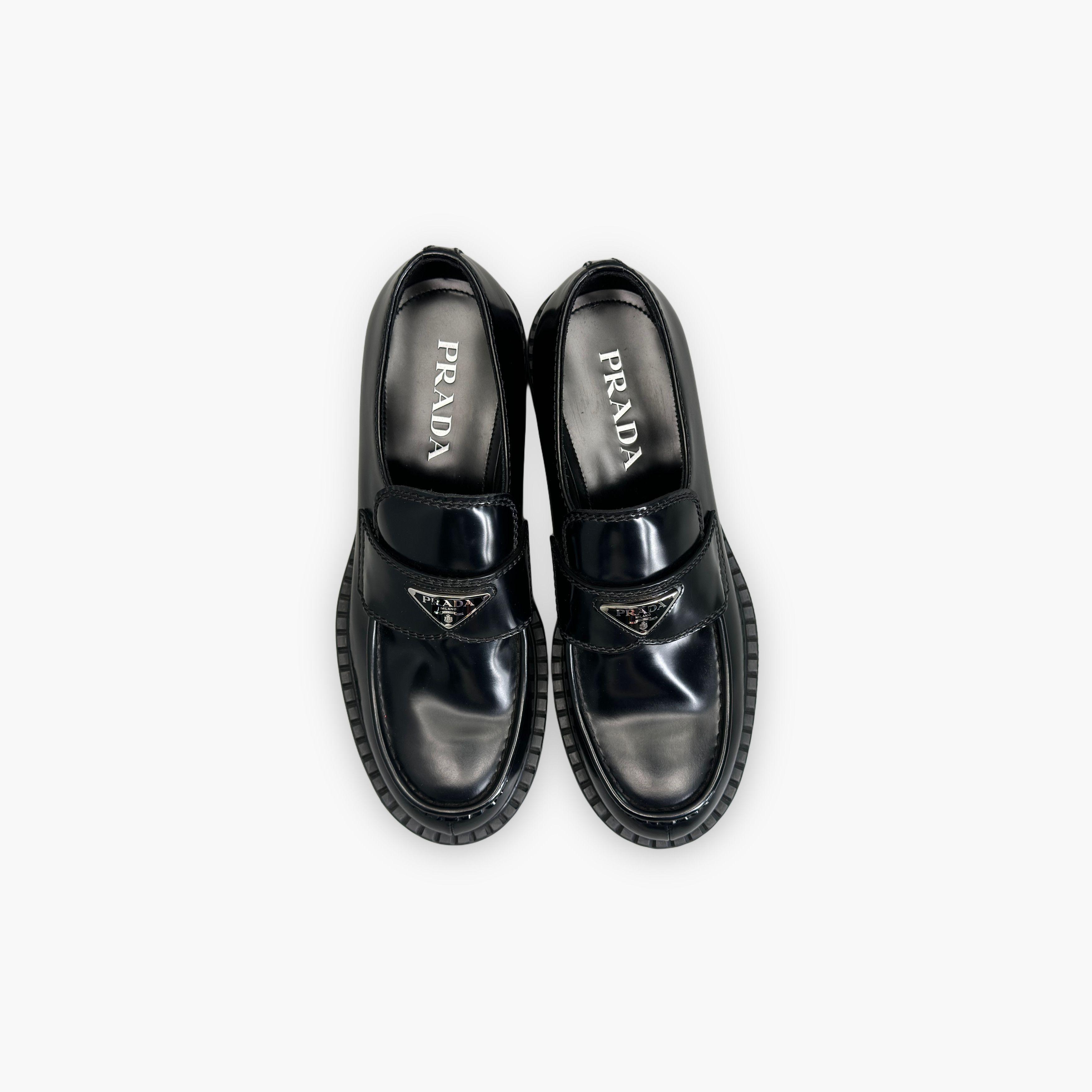 Prada Prada Chocolate Logo Triangle Loafers Size 8.5 Size US 8.5 / EU 41-42 - 9 Thumbnail