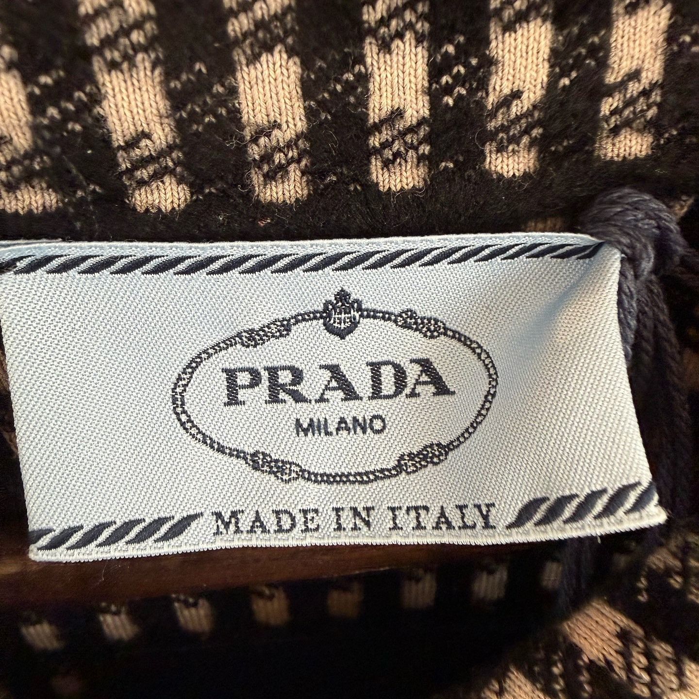 Prada Prada Black White Houndstooth Sleeveless Dress Size 38 Size XS / US 0-2 / IT 36-38 - 3 Thumbnail