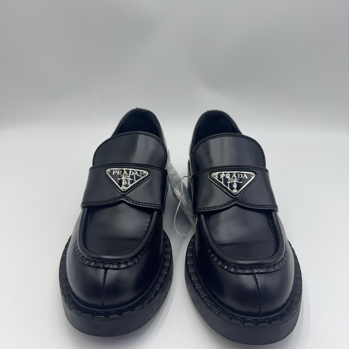 Prada Prada Logo Plaque Chocolate Loafers Size 35.5 Size US 5.5 / IT 35.5 - 2 Thumbnail