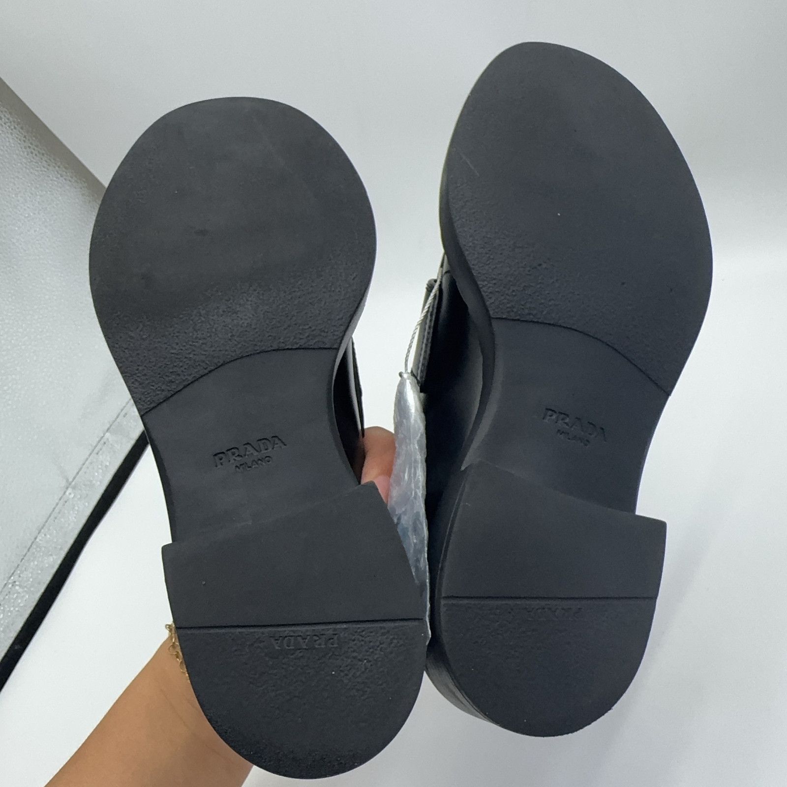 Prada Prada Logo Plaque Chocolate Loafers Size 35.5 Size US 5.5 / IT 35.5 - 4 Thumbnail