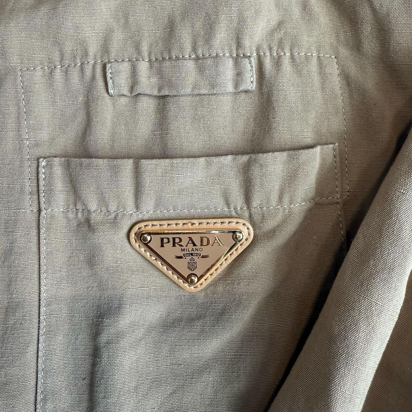 Prada Prada Cotton Linen Zip Jacket Size 36 Size XS / US 0-2 / IT 36-38 - 5 Thumbnail