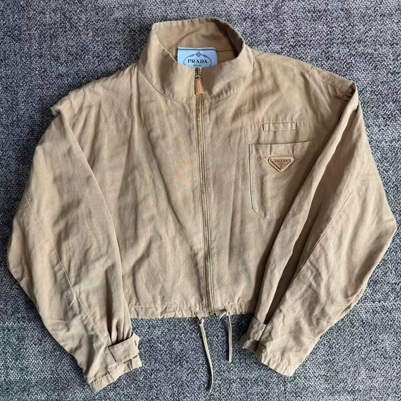 Prada Prada Cotton Linen Zip Jacket Size 36 Size XS / US 0-2 / IT 36-38 - 6 Thumbnail