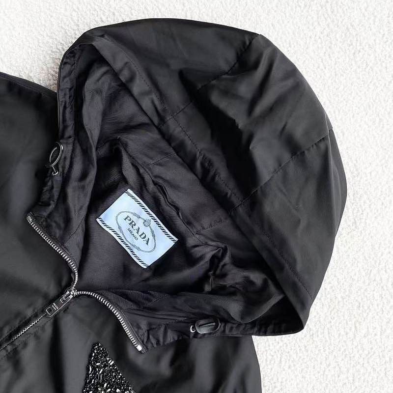 Prada Prada Sequin Logo Hooded Jacket Size 38 Size XS / US 0-2 / IT 36-38 - 3 Thumbnail