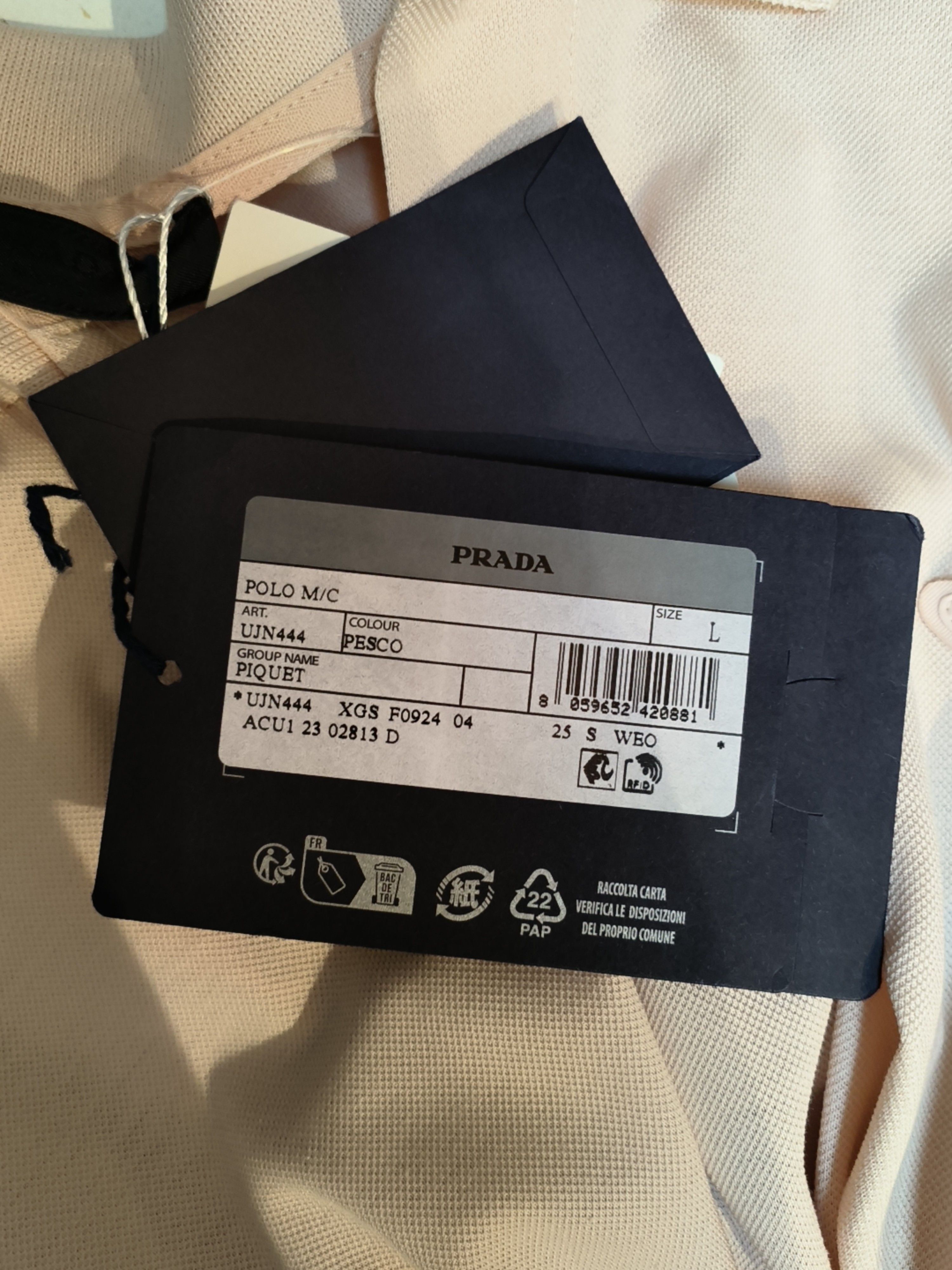 Prada Prada Pink Pique Polo Shirt Size L Size US L / EU 52-54 / 3 - 5 Thumbnail