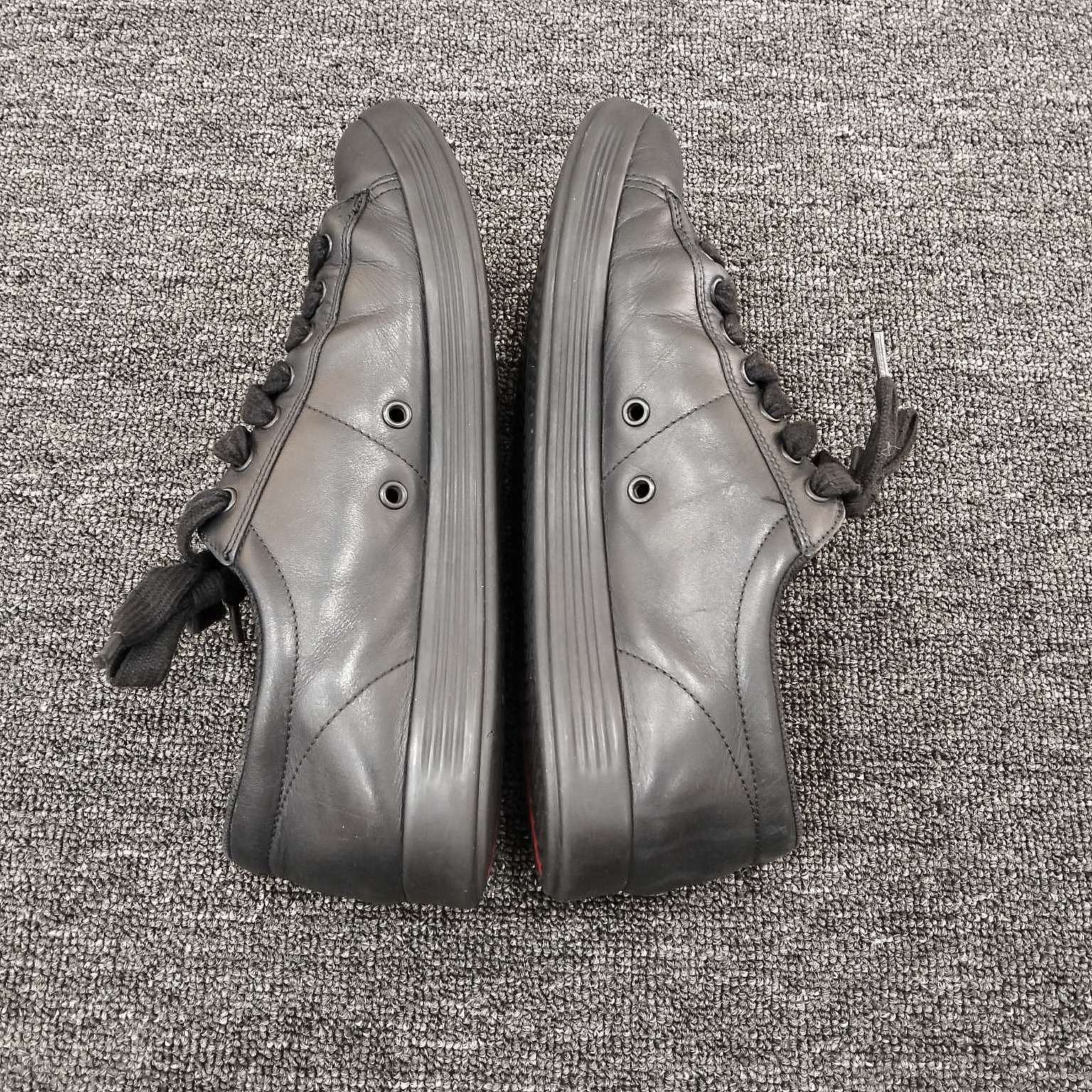 Prada Prada Black Leather Low-Top Sneakers Size 8.5 Size US 8.5 / EU 41-42 - 6 Thumbnail