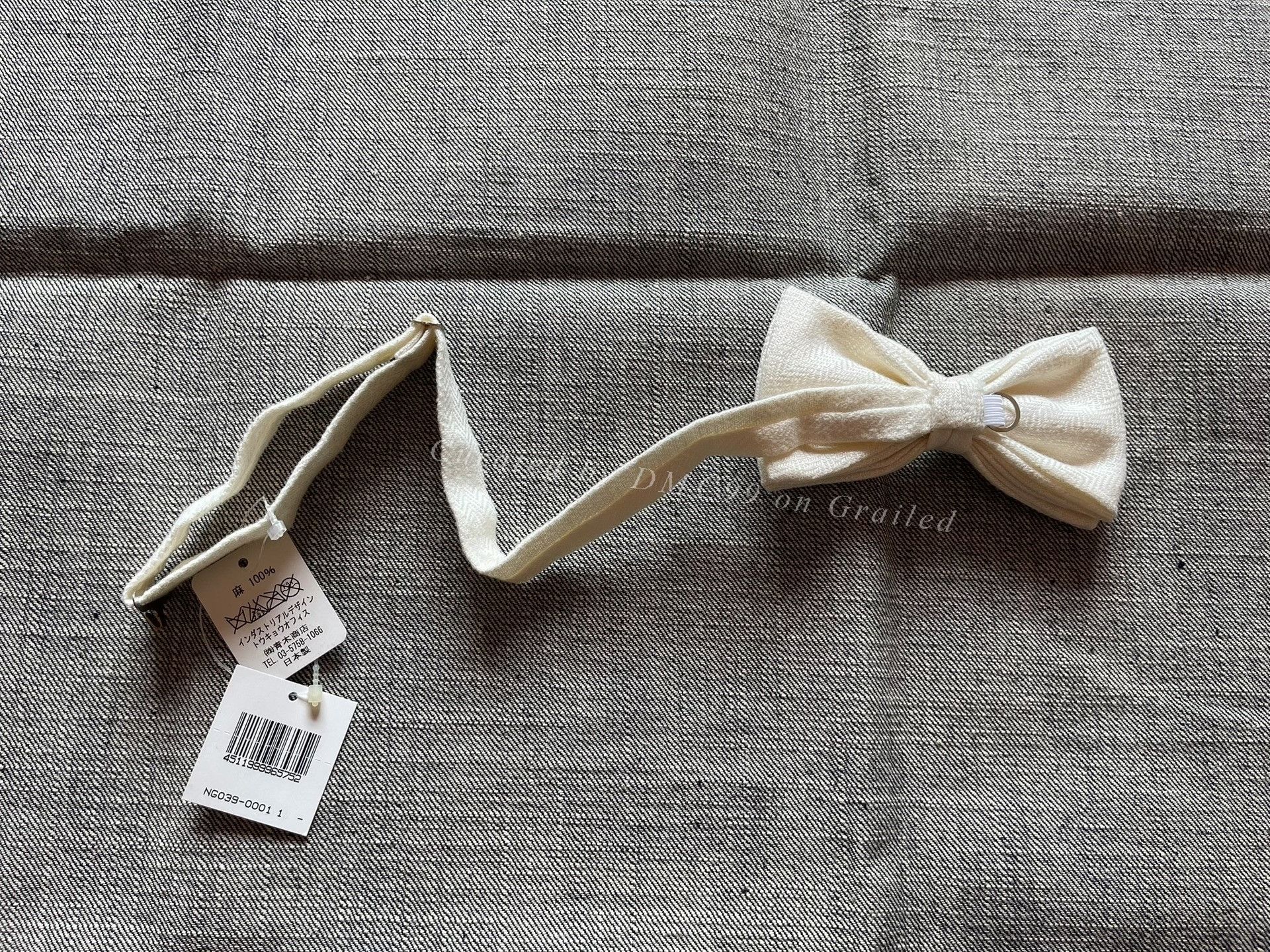 Other Pure White Linen Bow Tie Size ONE SIZE - 2 Thumbnail