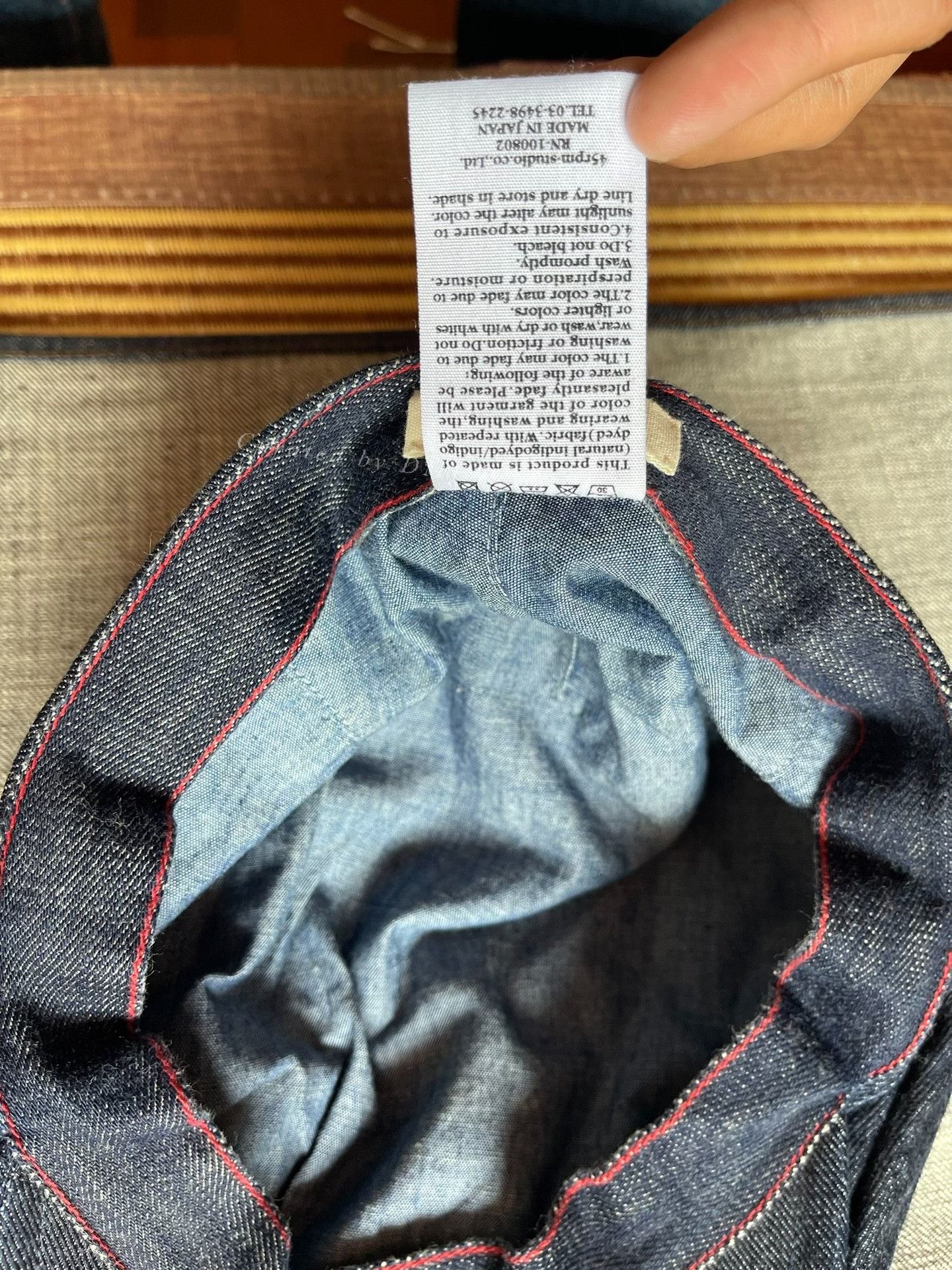 45rpm 45rpm Denim Beret Painter Hat Size ONE SIZE - 8 Thumbnail