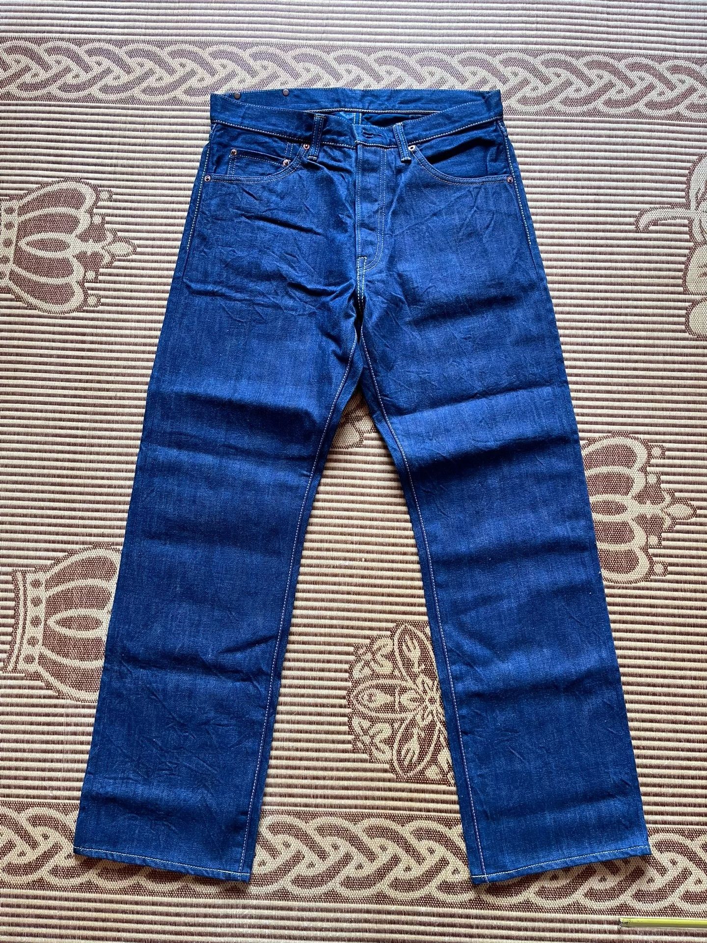 Momotaro Jeans Momotarou Jeans Natural Indigo Peach Embroidery Size US 32 / EU 48 - 2 Thumbnail