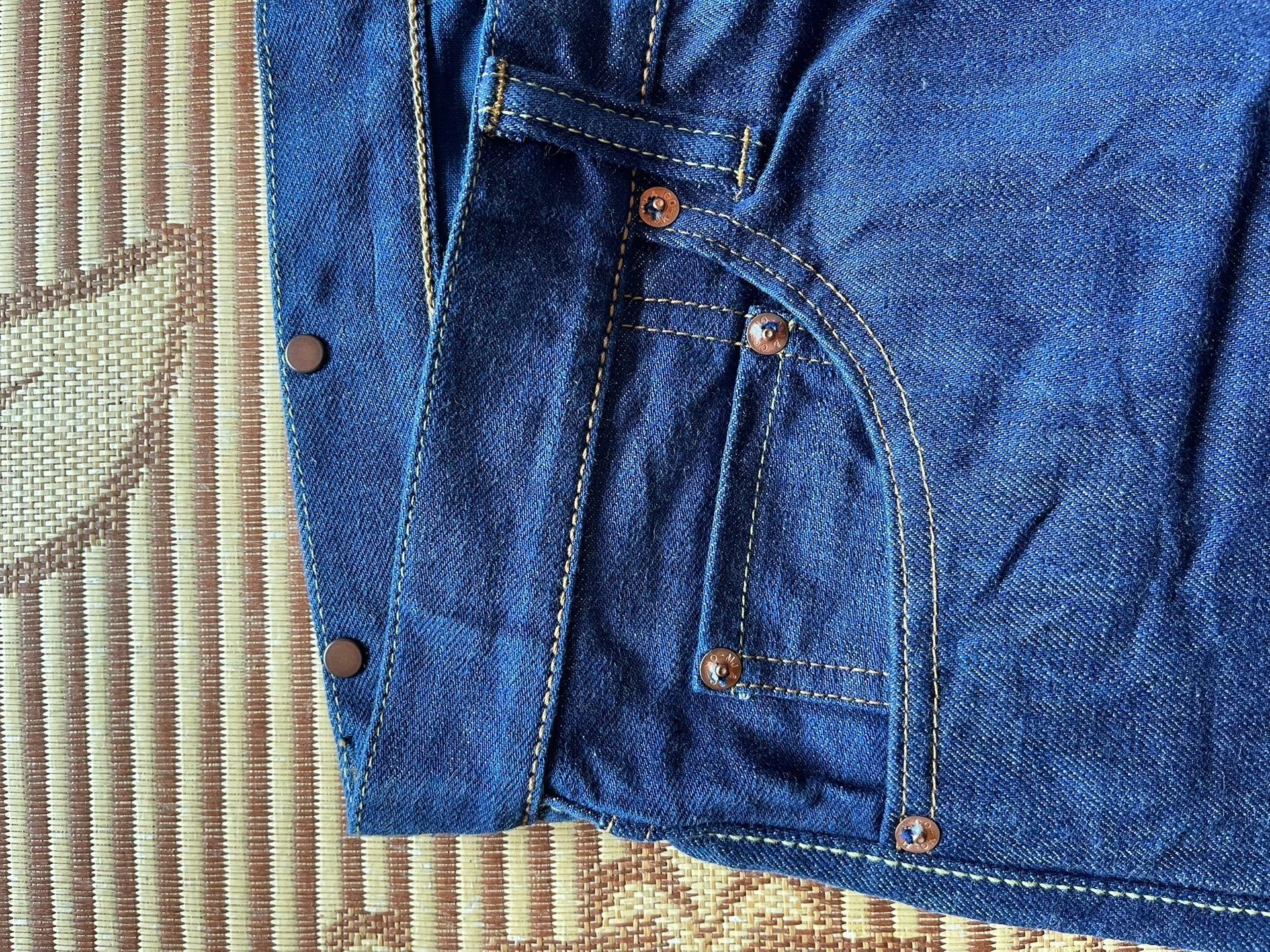 Momotaro Jeans Momotarou Jeans Natural Indigo Peach Embroidery Size US 32 / EU 48 - 6 Thumbnail