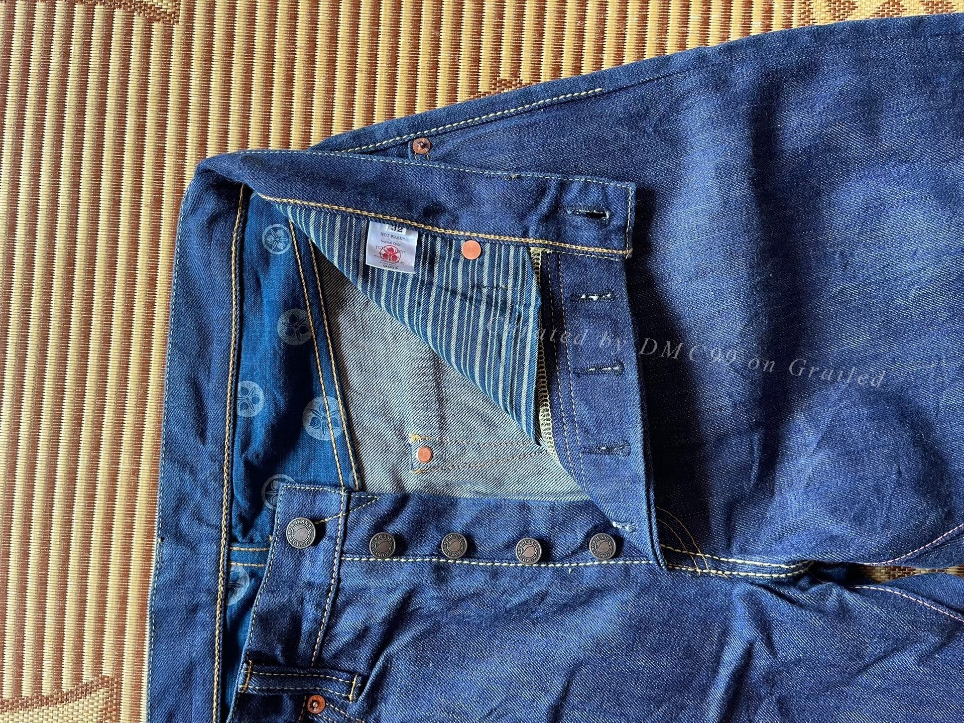 Momotaro Jeans Momotarou Jeans Natural Indigo Peach Embroidery Size US 32 / EU 48 - 5 Thumbnail