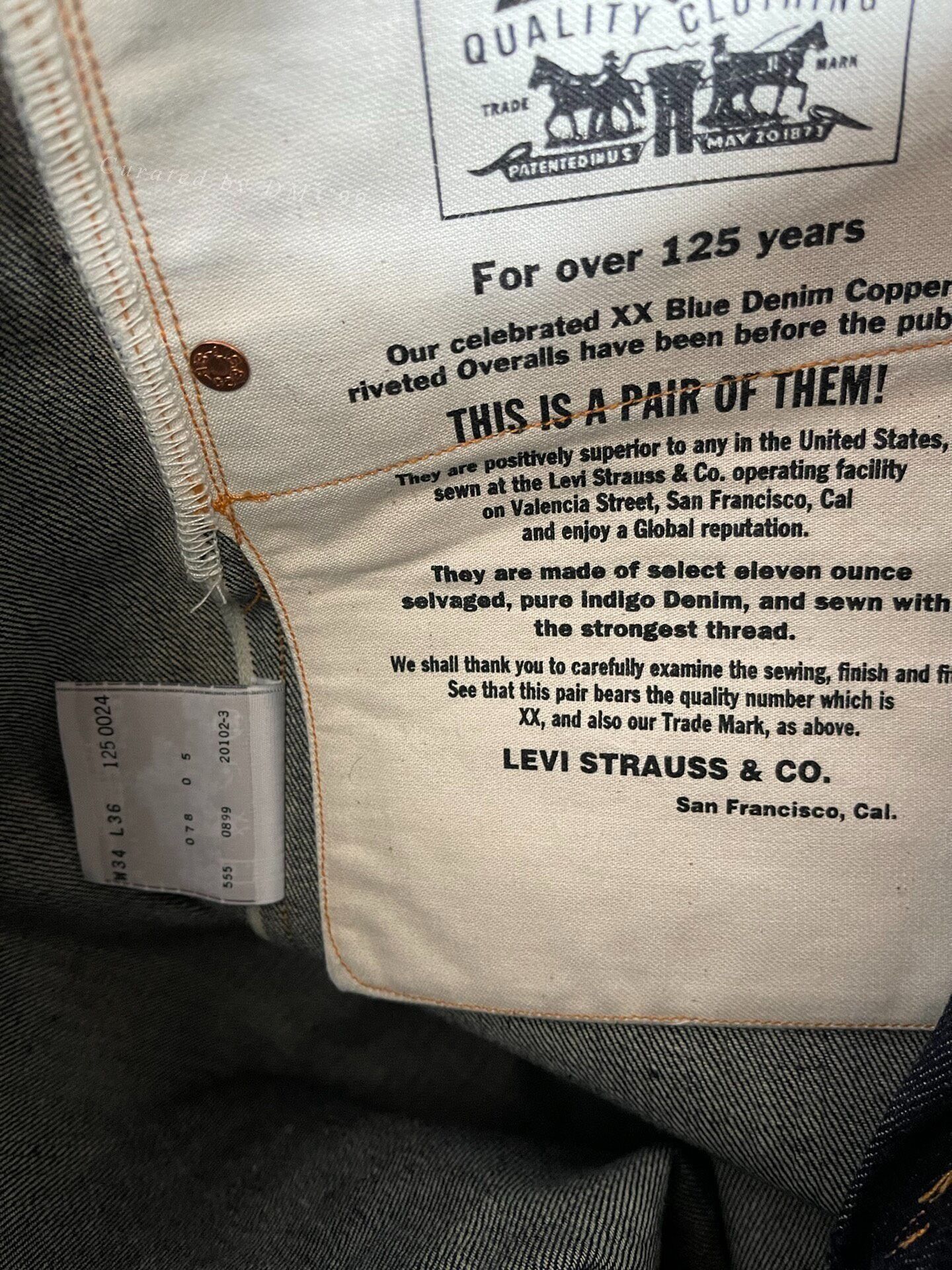 LVC Levi's LVC 555 1873 Denim Jeans Size US 36 / EU 52 - 8 Thumbnail
