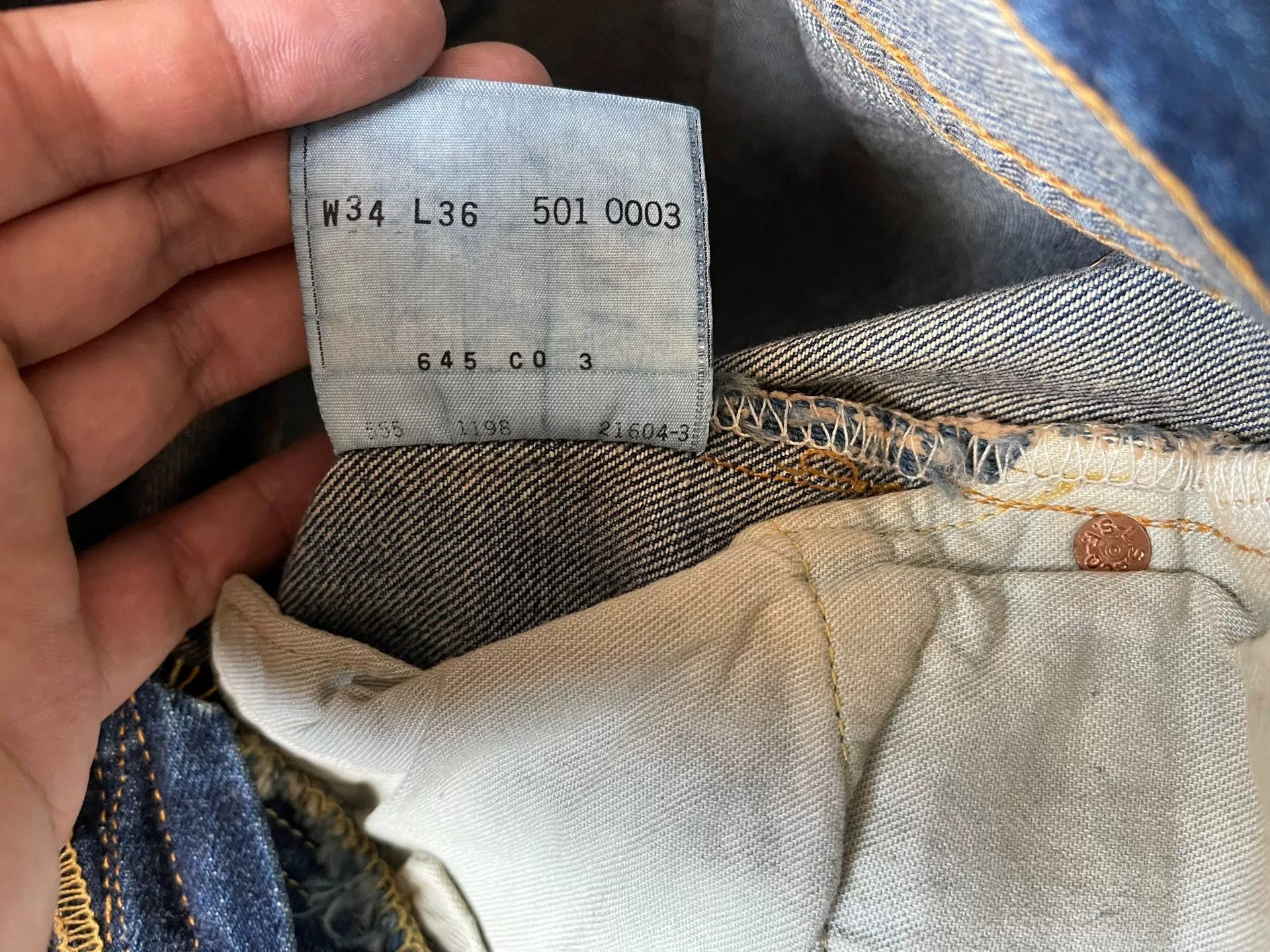 Levi's Levi's 501XX Washed Jeans Size US 34 / EU 50 - 6 Thumbnail