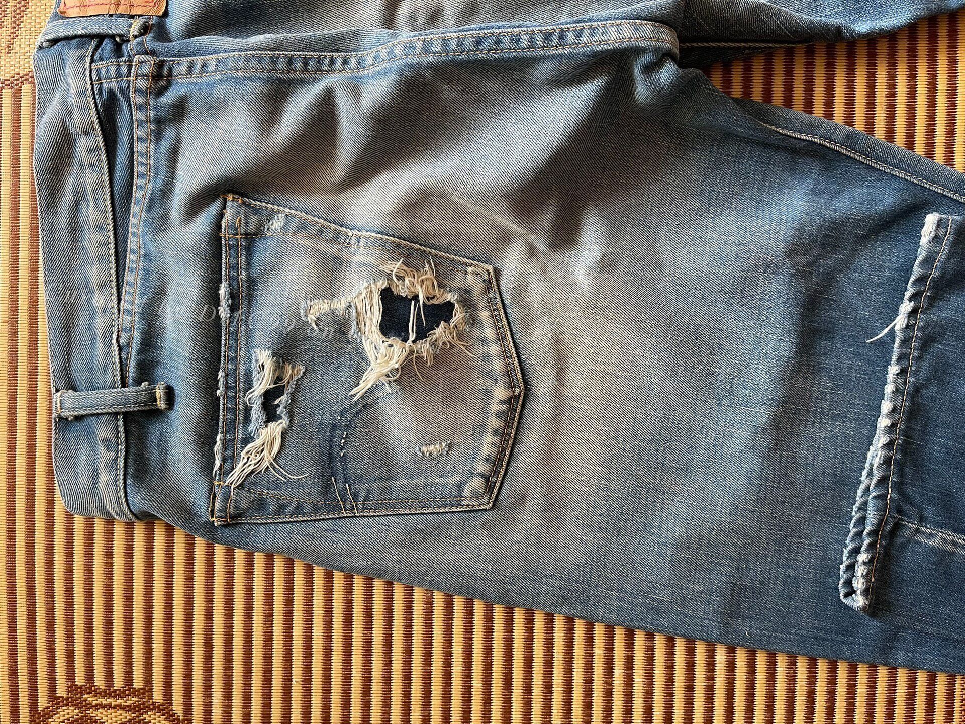 LVC Levi's LVC 55501-0073 Distressed Jeans Size US 38 / EU 54 - 3 Thumbnail