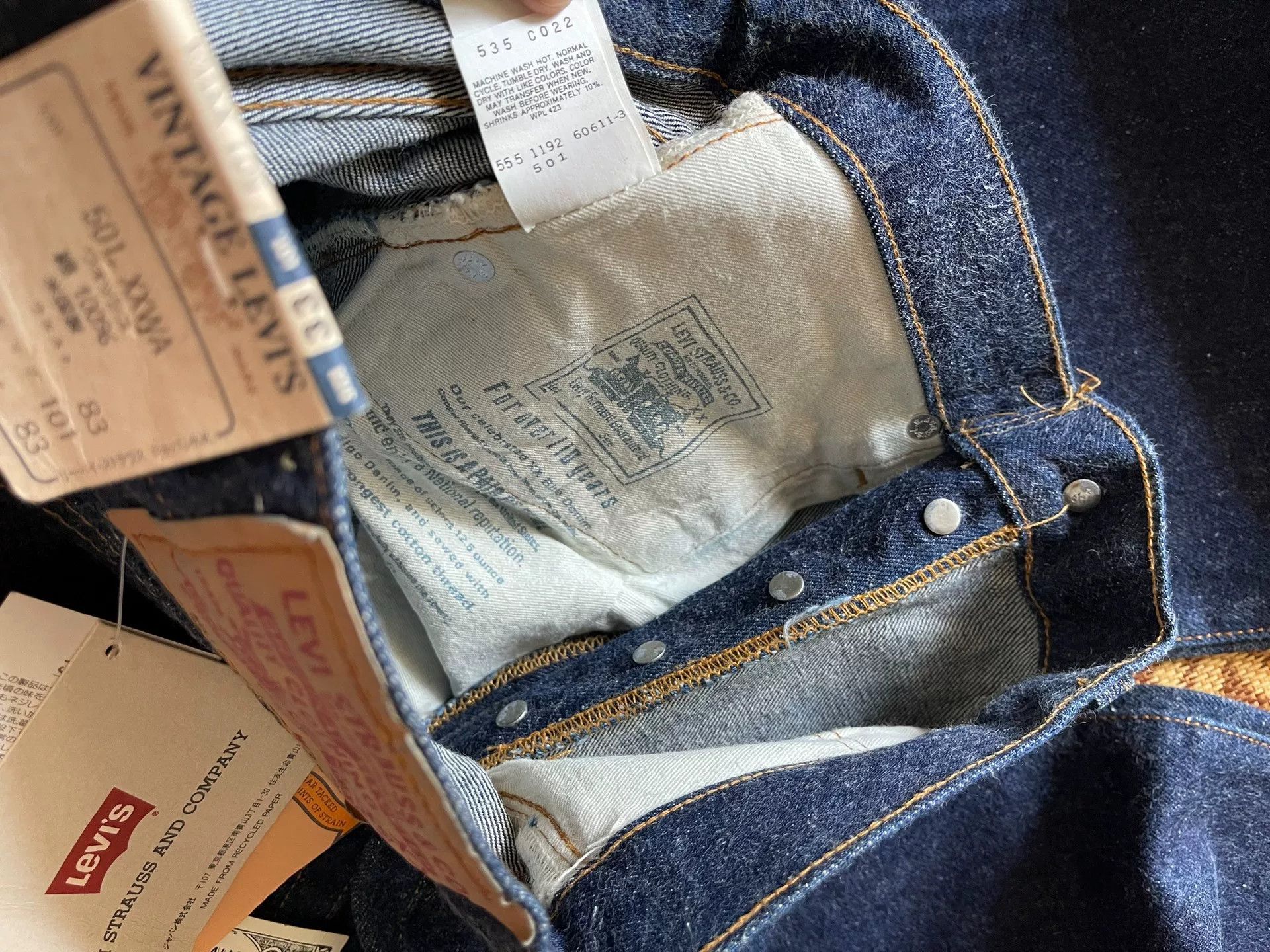 Levi's Vintage Clothing Levi's LVC 555 1960s 66501 Raw Jeans Size US 30 / EU 46 - 7 Thumbnail