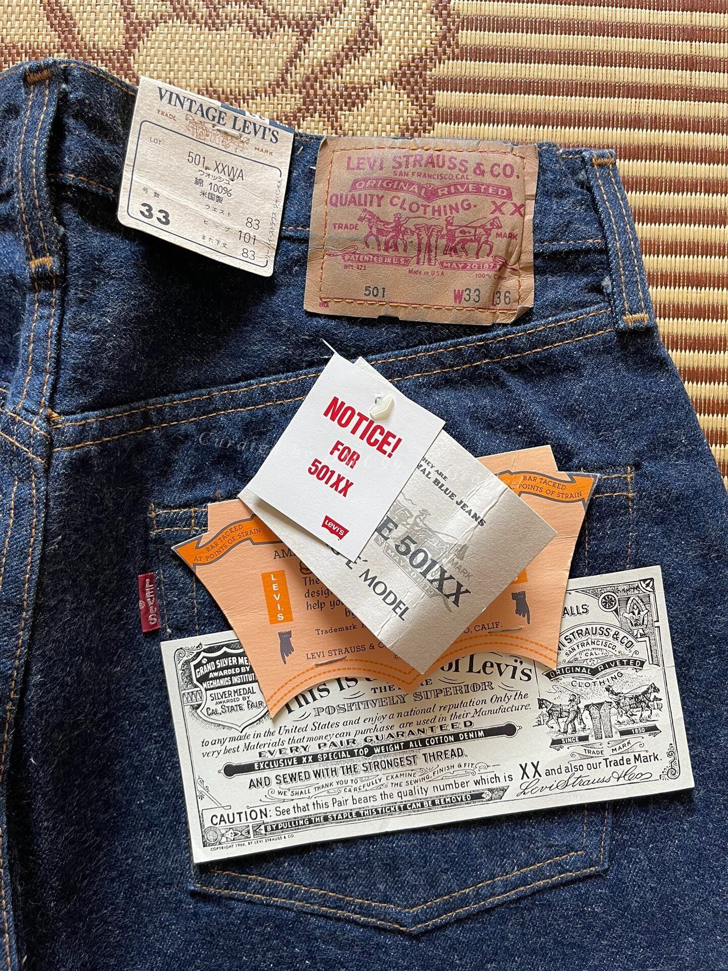 Levi's Vintage Clothing Levi's LVC 555 1960s 66501 Raw Jeans Size US 30 / EU 46 - 4 Thumbnail