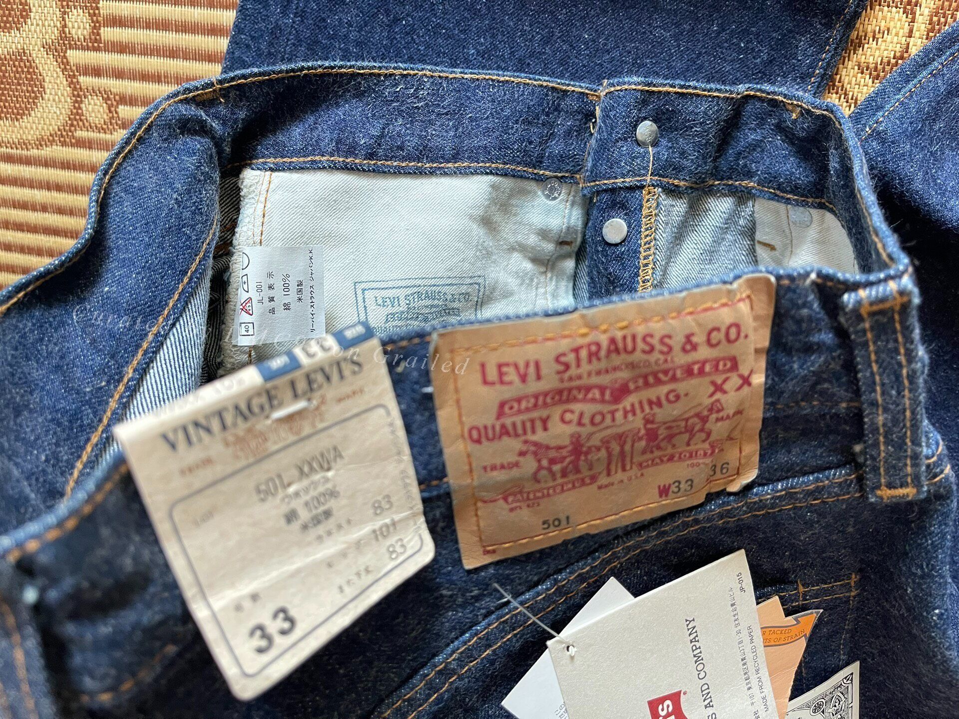 Levi's Vintage Clothing Levi's LVC 555 1960s 66501 Raw Jeans Size US 30 / EU 46 - 6 Thumbnail
