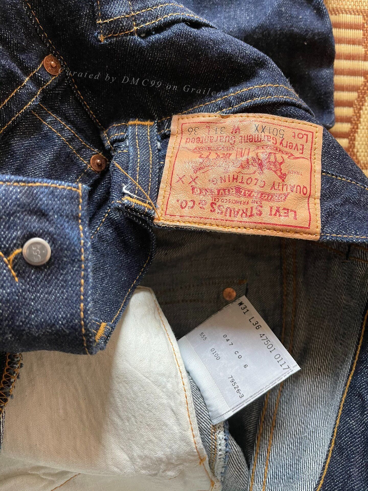 LVC Levi's 501xx 1947 Model Raw Jeans Size US 28 / EU 44 - 7 Thumbnail