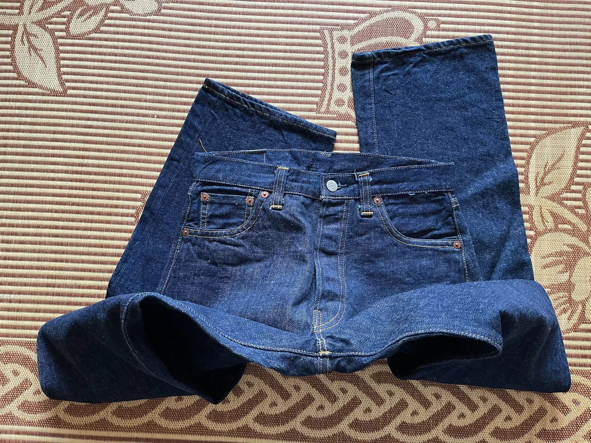 LVC Levi's 501xx 1947 Model Raw Jeans Size US 28 / EU 44 - 9 Thumbnail