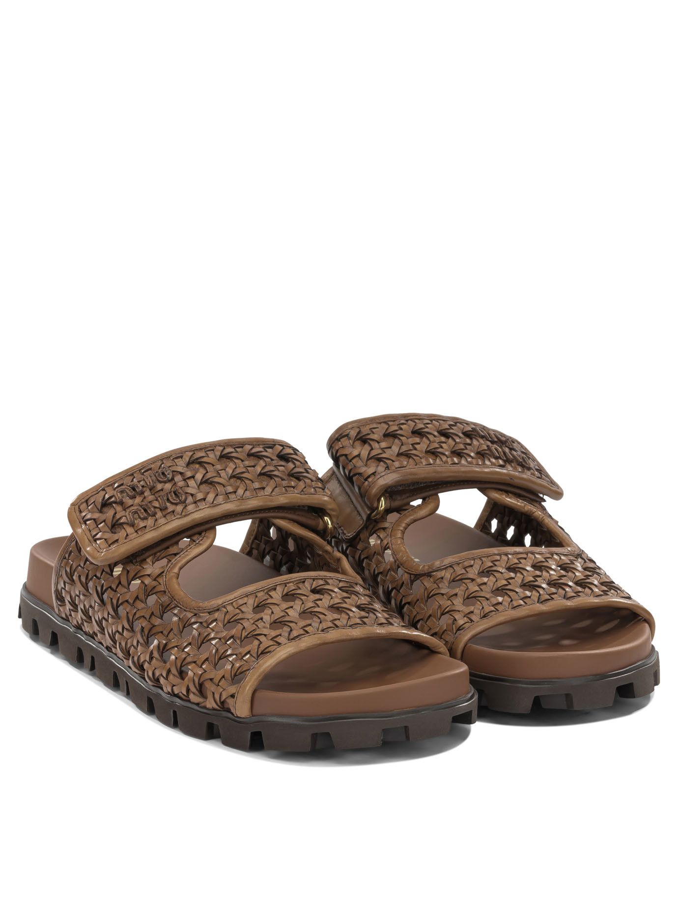 Miu Miu Miu Miu Woven Leather Low Sandals IT 36 Women - USA Duties Paid Size US 6 / IT 36 - 2 Thumbnail