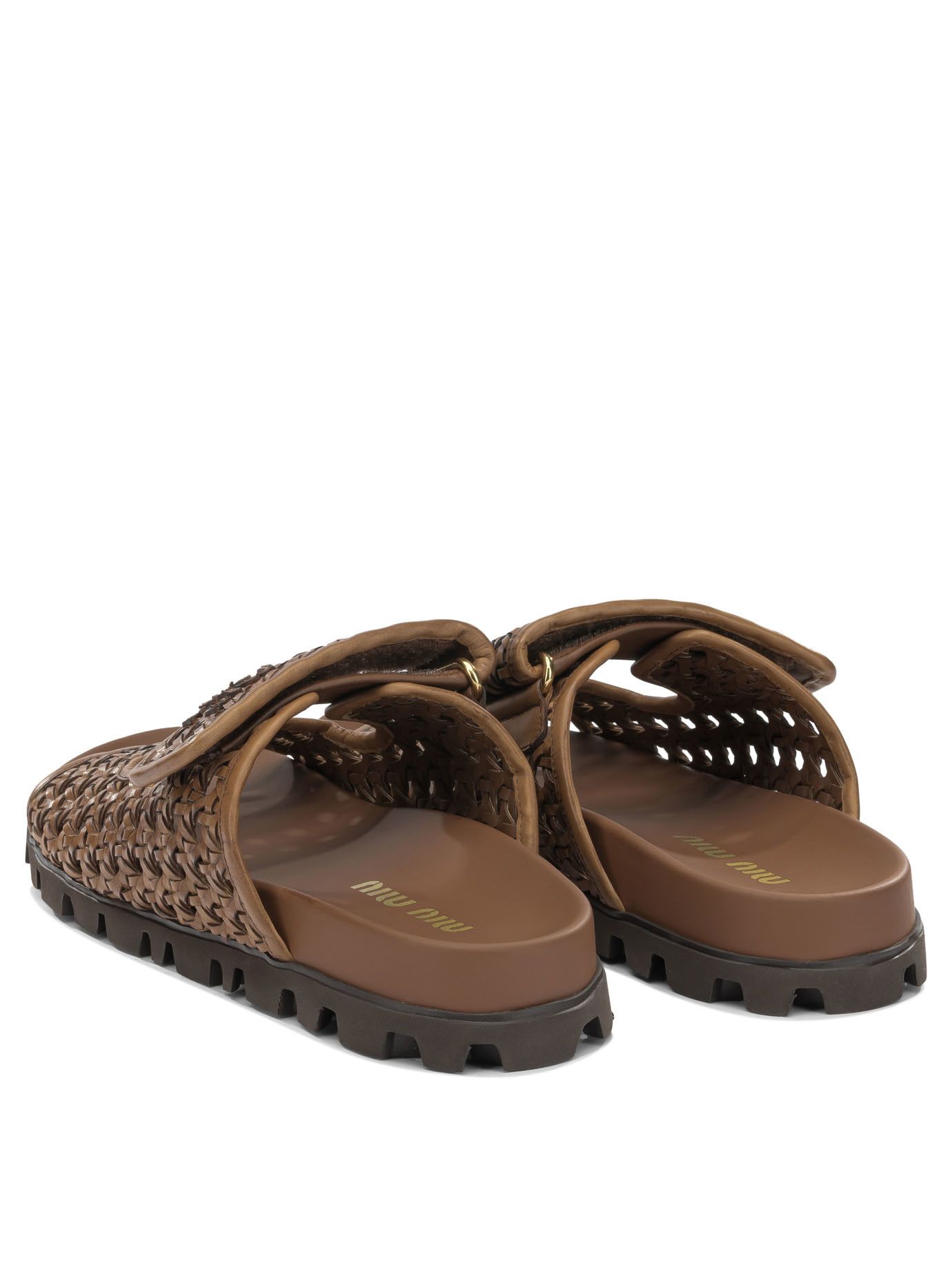 Miu Miu Miu Miu Woven Leather Low Sandals IT 37 Women - USA Duties Paid Size US 7 / IT 37 - 4 Thumbnail