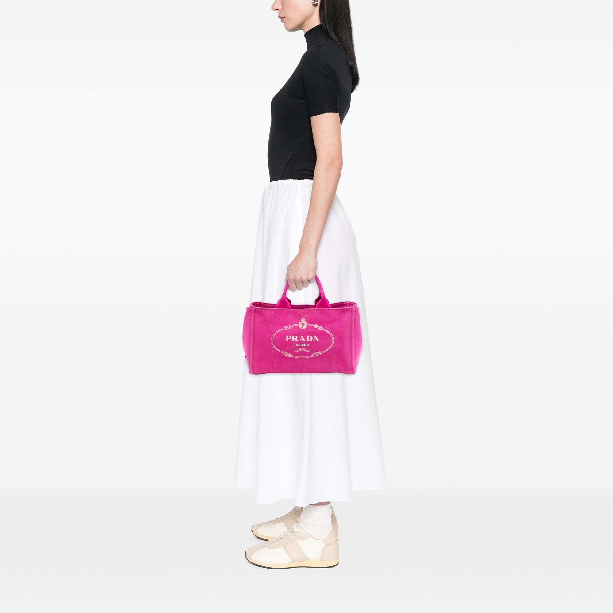 Prada Canvas Canapa Logo Satchel Size ONE SIZE - 6 Thumbnail