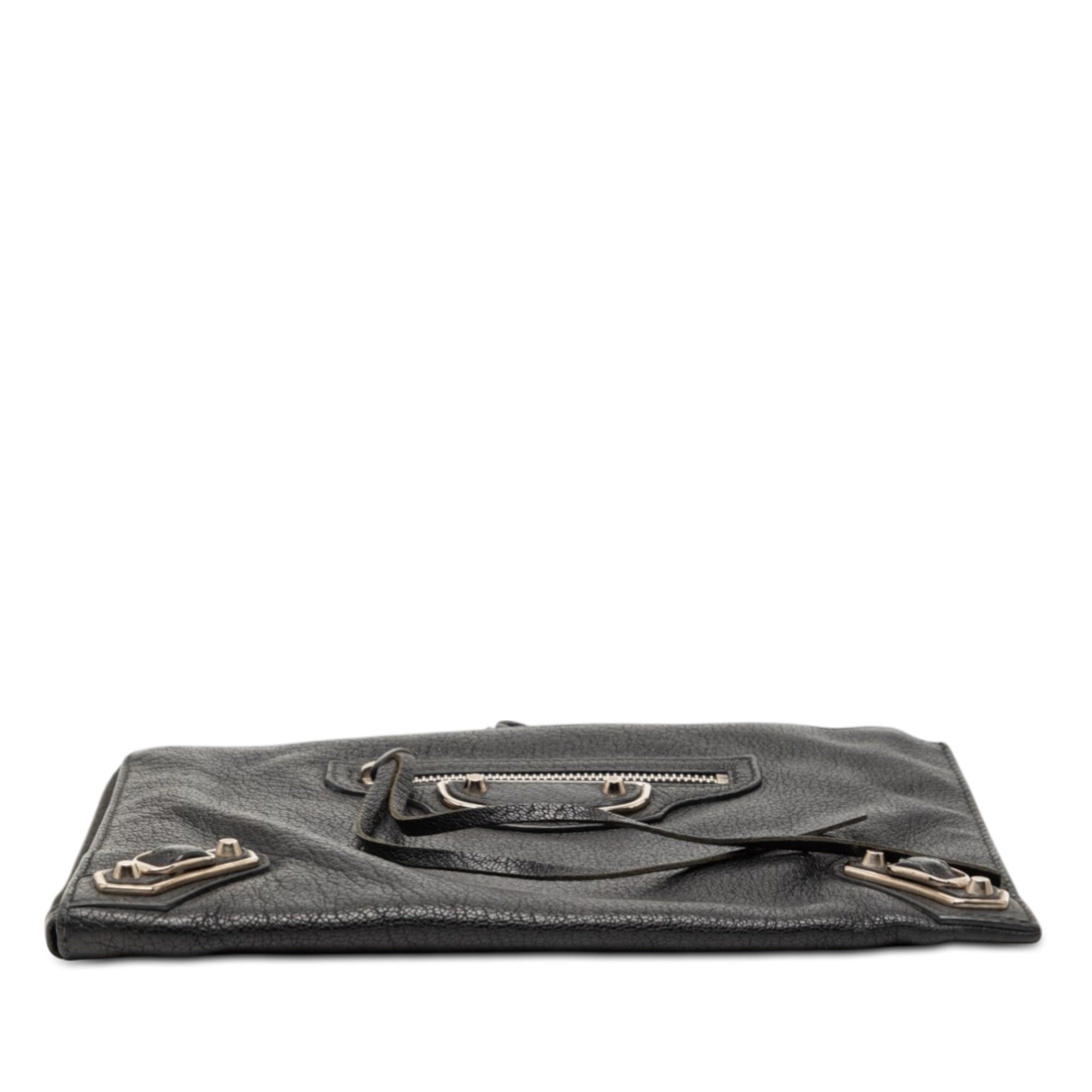 Balenciaga Chevre Motocross Classic Metallic Edge Clutch Size ONE SIZE - 3 Thumbnail