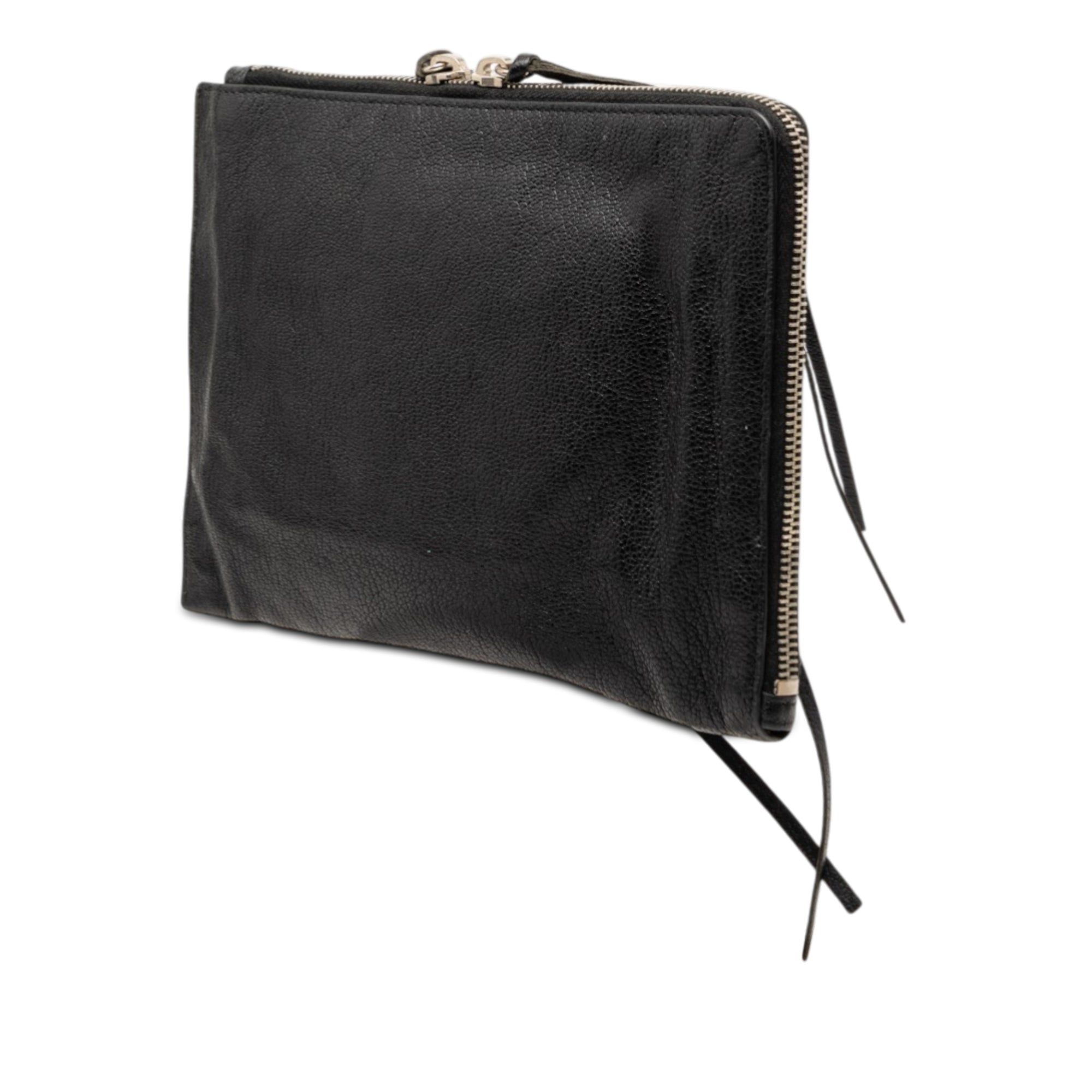 Balenciaga Chevre Motocross Classic Metallic Edge Clutch Size ONE SIZE - 2 Thumbnail