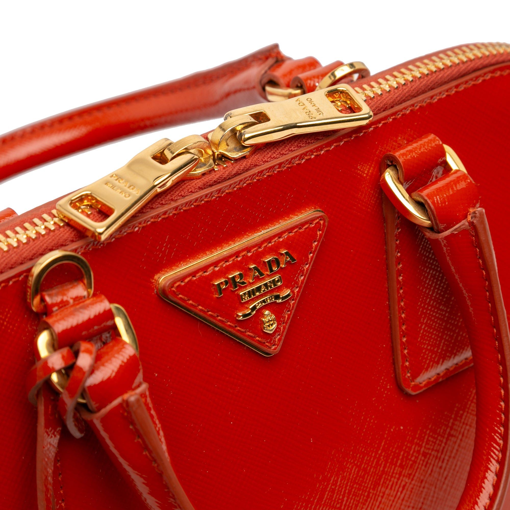 Prada Small Saffiano Vernice Promenade Satchel Size ONE SIZE - 8 Thumbnail