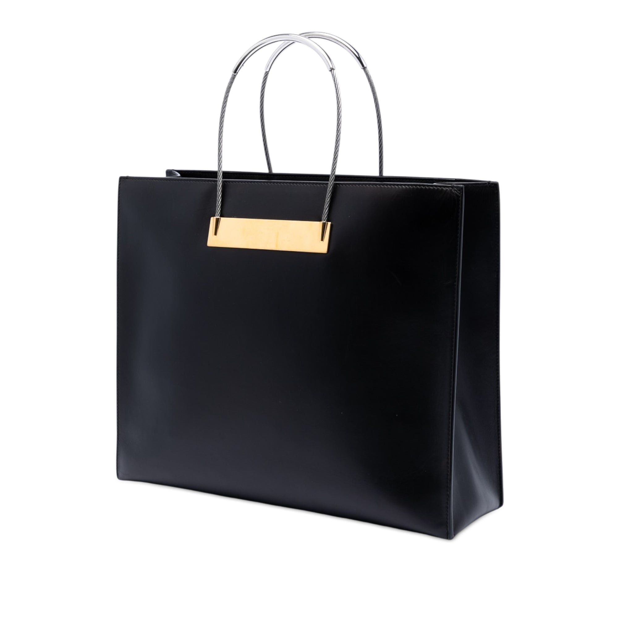 Balenciaga Small Leather Cable Shopper Tote Size ONE SIZE - 2 Thumbnail