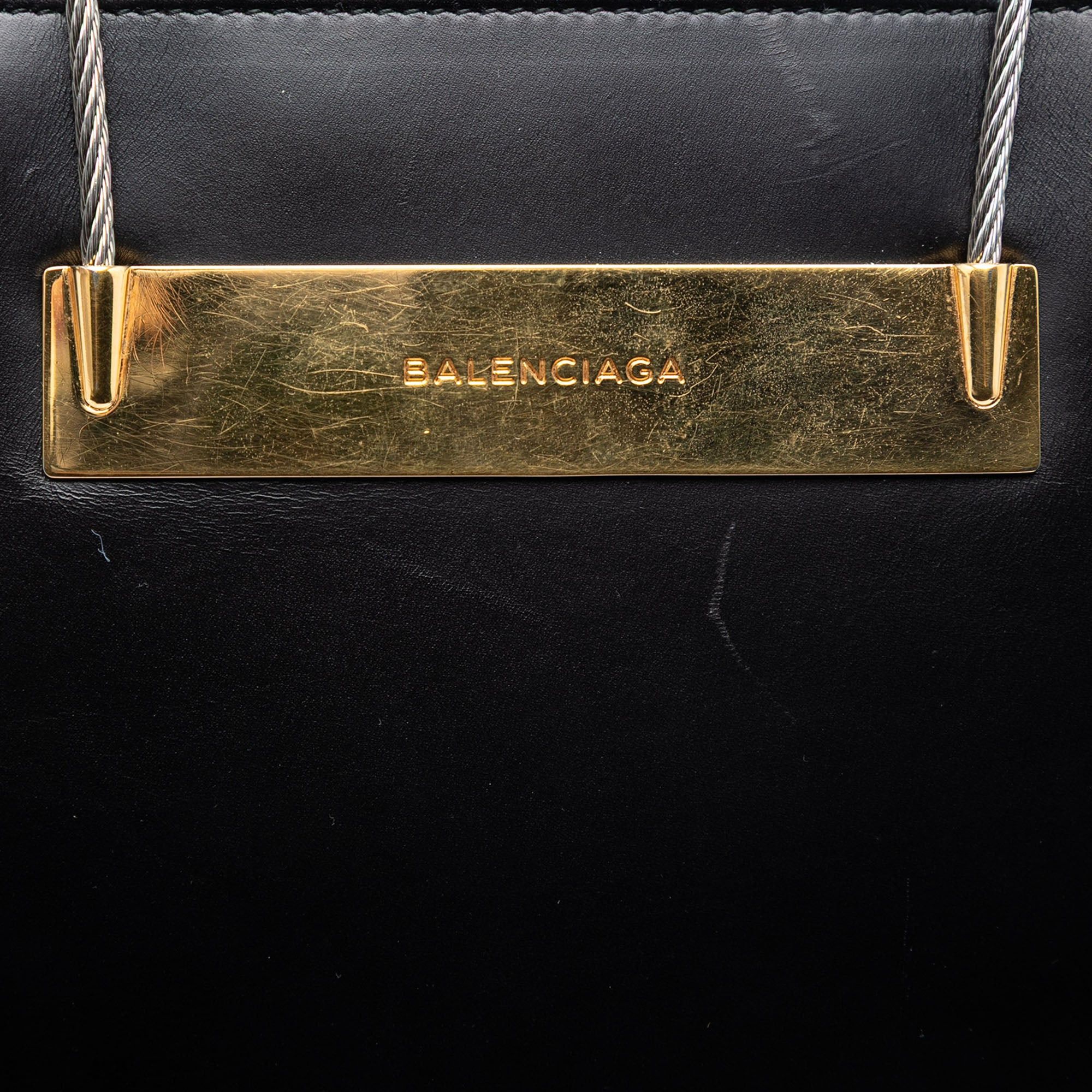 Balenciaga Small Leather Cable Shopper Tote Size ONE SIZE - 5 Thumbnail
