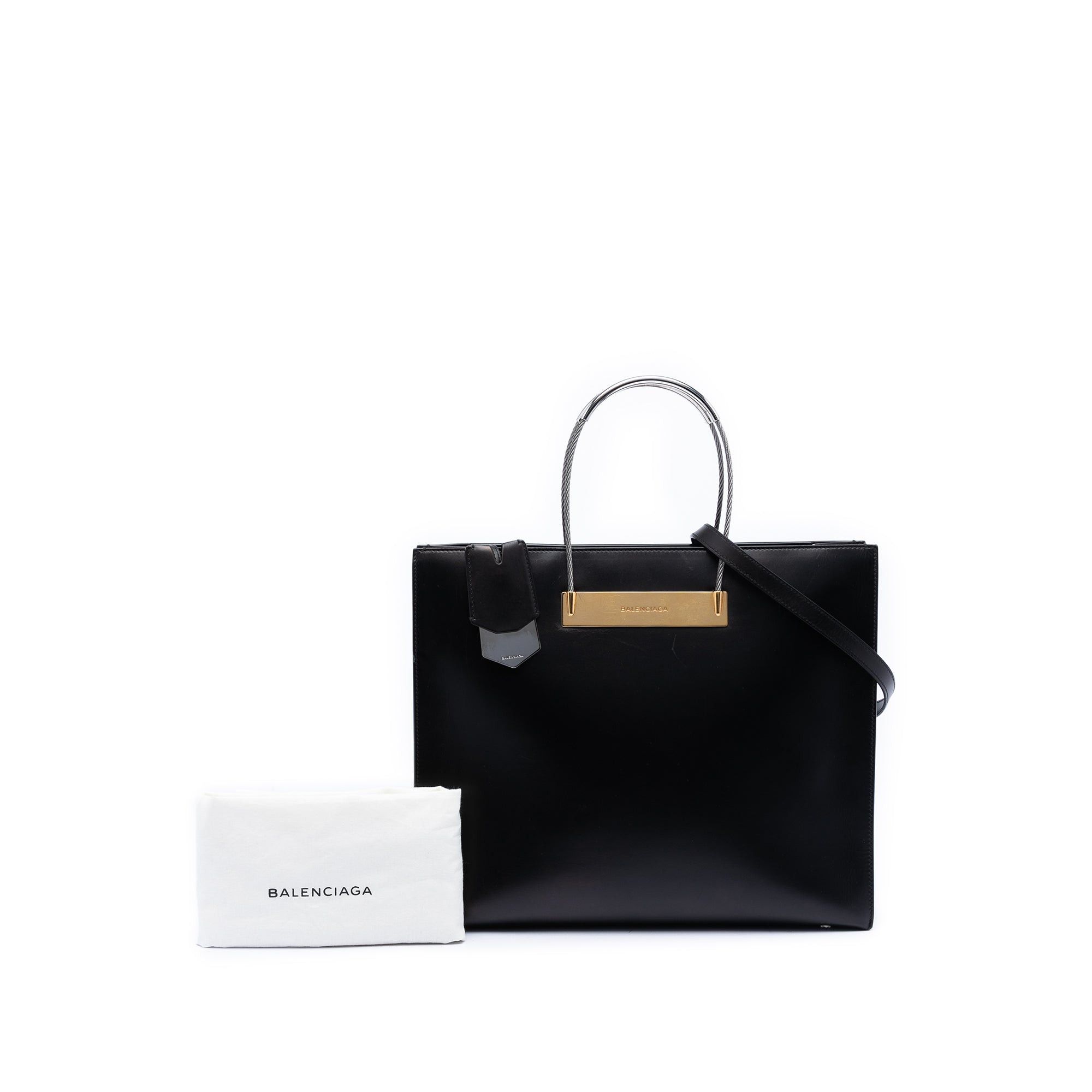 Balenciaga Small Leather Cable Shopper Tote Size ONE SIZE - 7 Thumbnail
