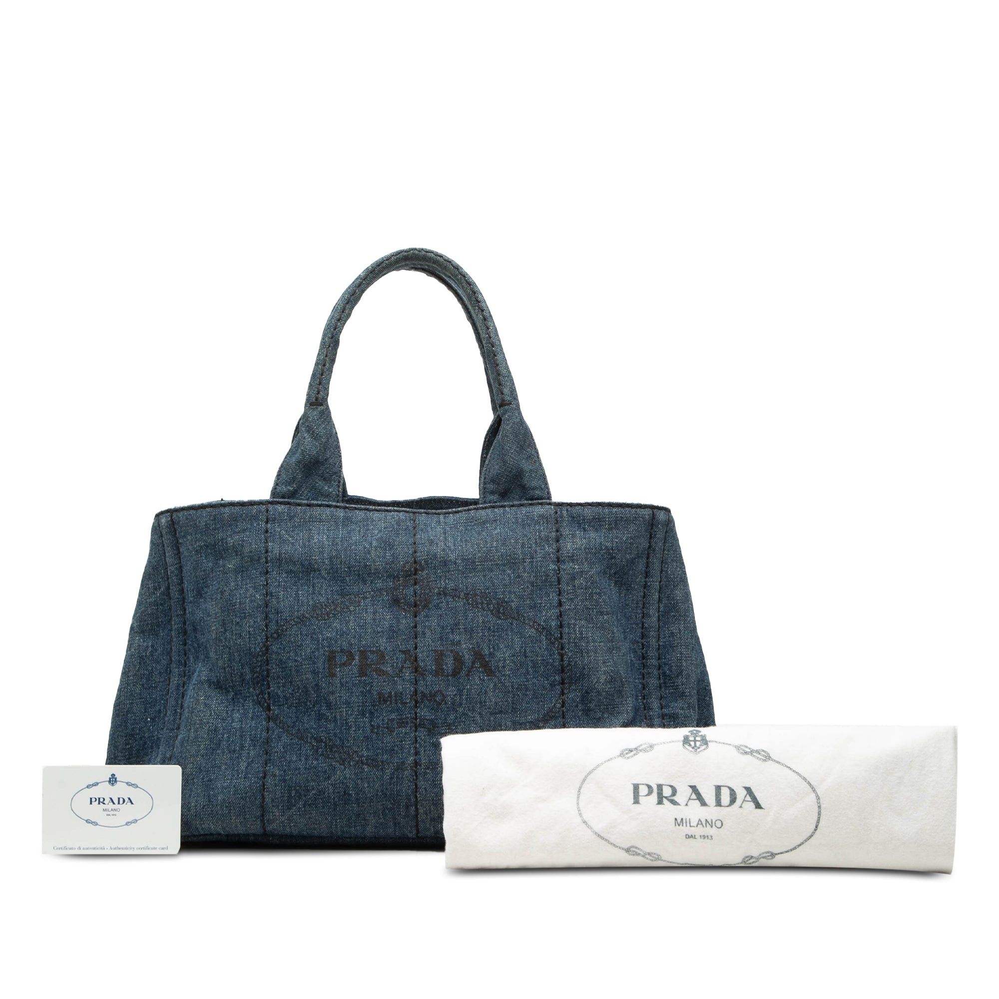 Prada Denim Canapa Logo Satchel Size ONE SIZE - 7 Thumbnail