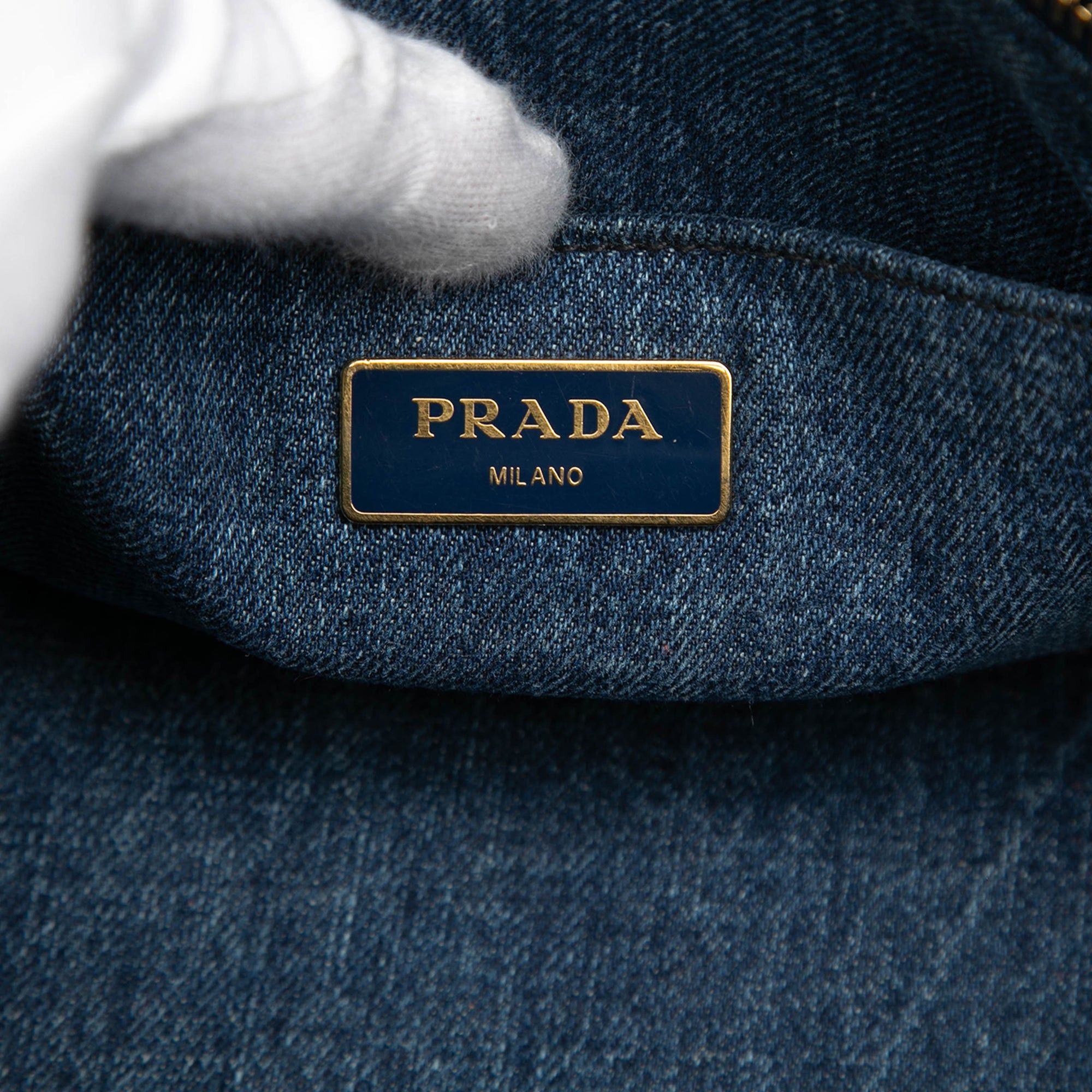 Prada Denim Canapa Logo Satchel Size ONE SIZE - 5 Thumbnail