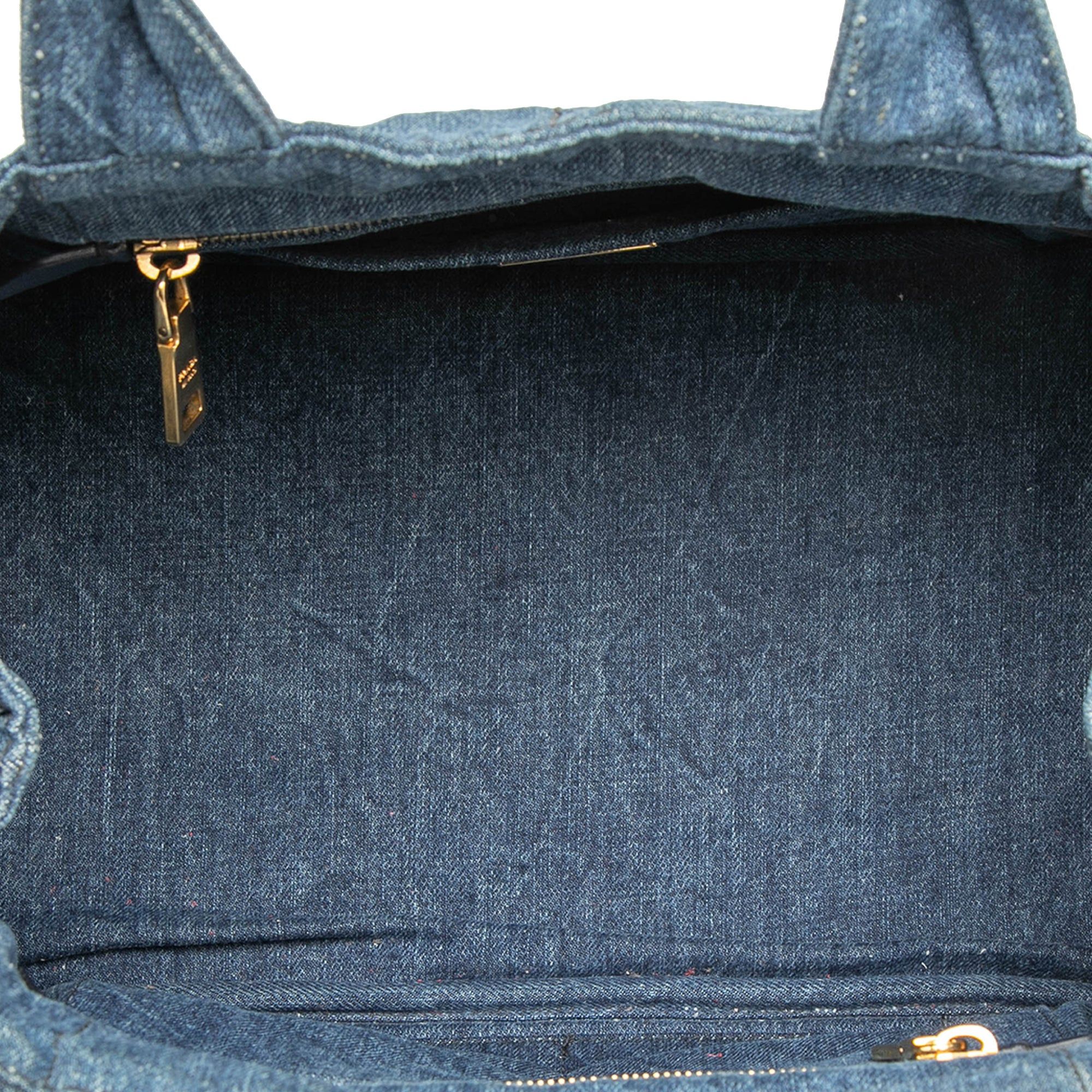 Prada Denim Canapa Logo Satchel Size ONE SIZE - 4 Thumbnail