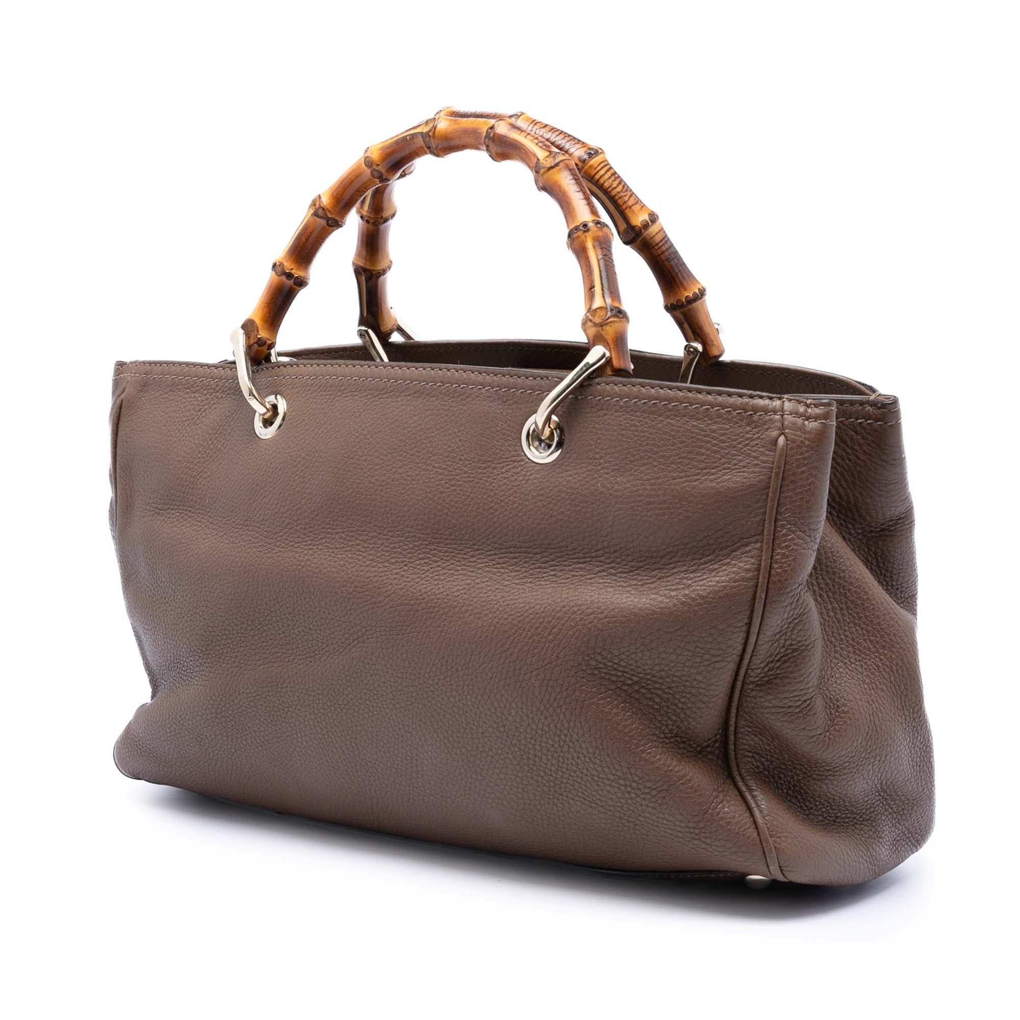Gucci Medium Calfskin Bamboo Shopper Satchel Size ONE SIZE - 2 Thumbnail