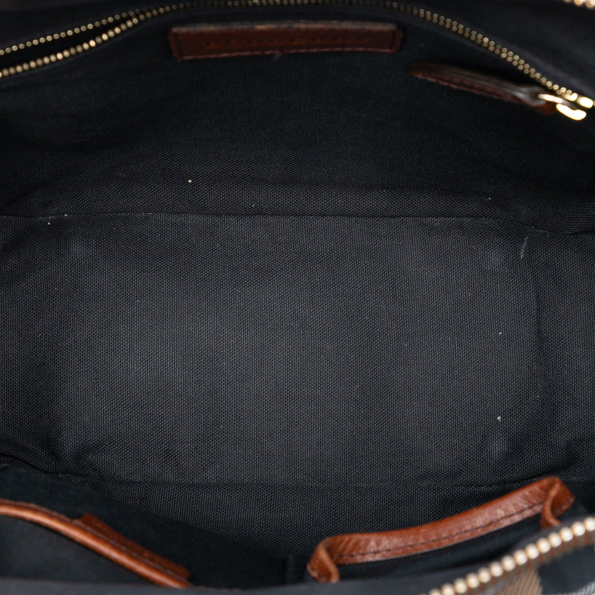 Burberry Small Leather Trimmed House Check Canvas Bridle Orchard Satchel Size ONE SIZE - 4 Thumbnail