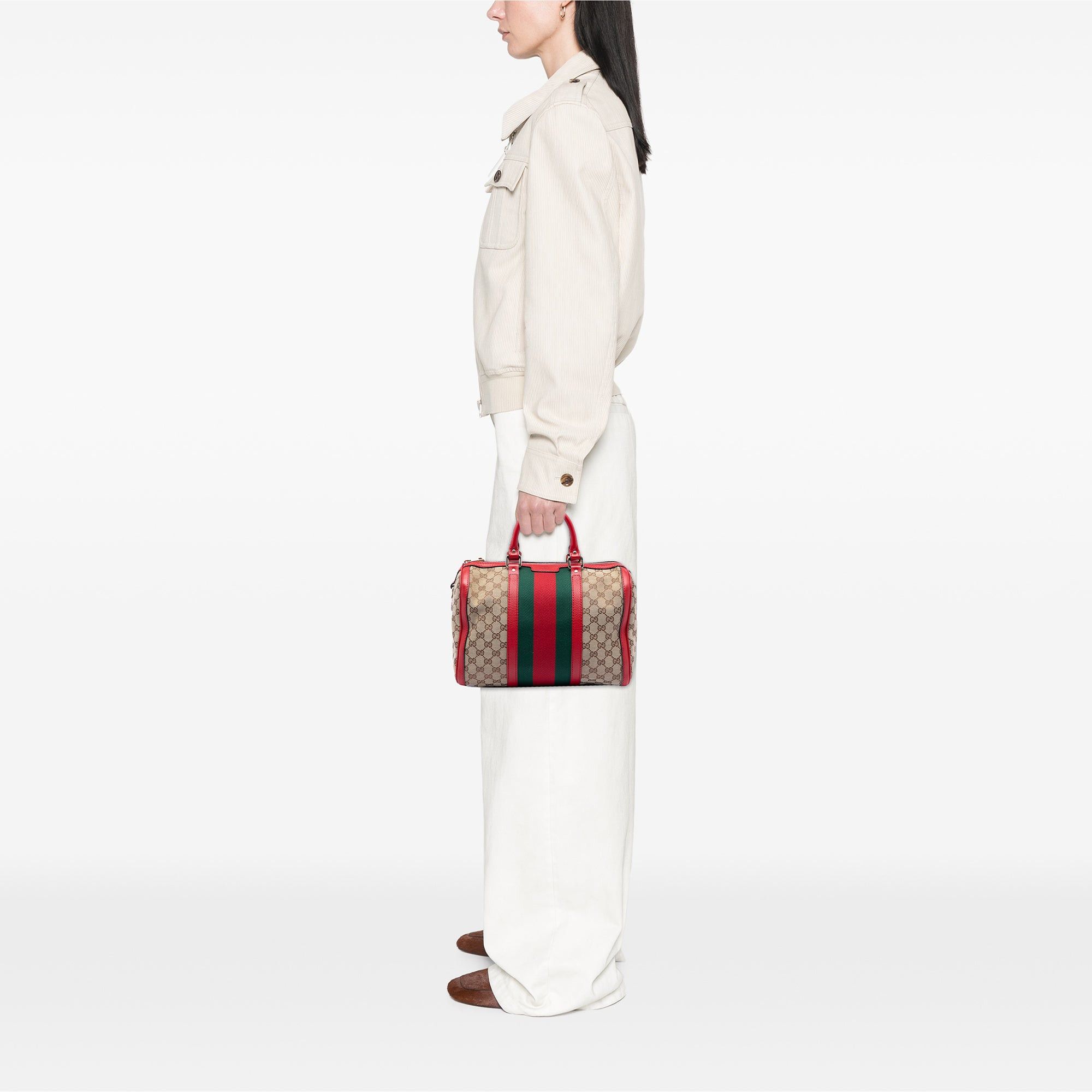 Gucci Medium GG Canvas Web Joy Boston Bag Size ONE SIZE - 7 Thumbnail