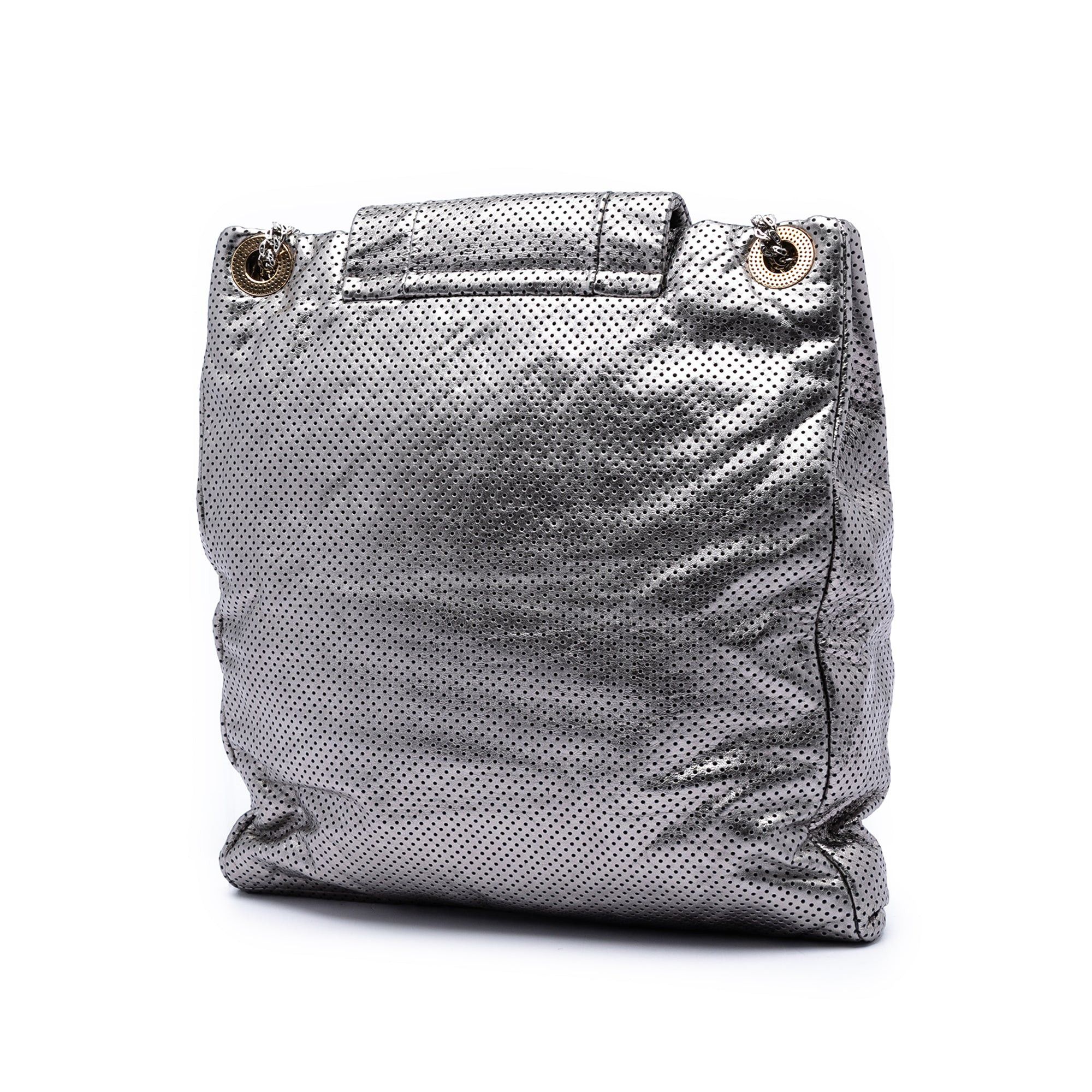 Chanel Perforated Crackled Metallic Calfskin Drill Tote Size ONE SIZE - 2 Thumbnail