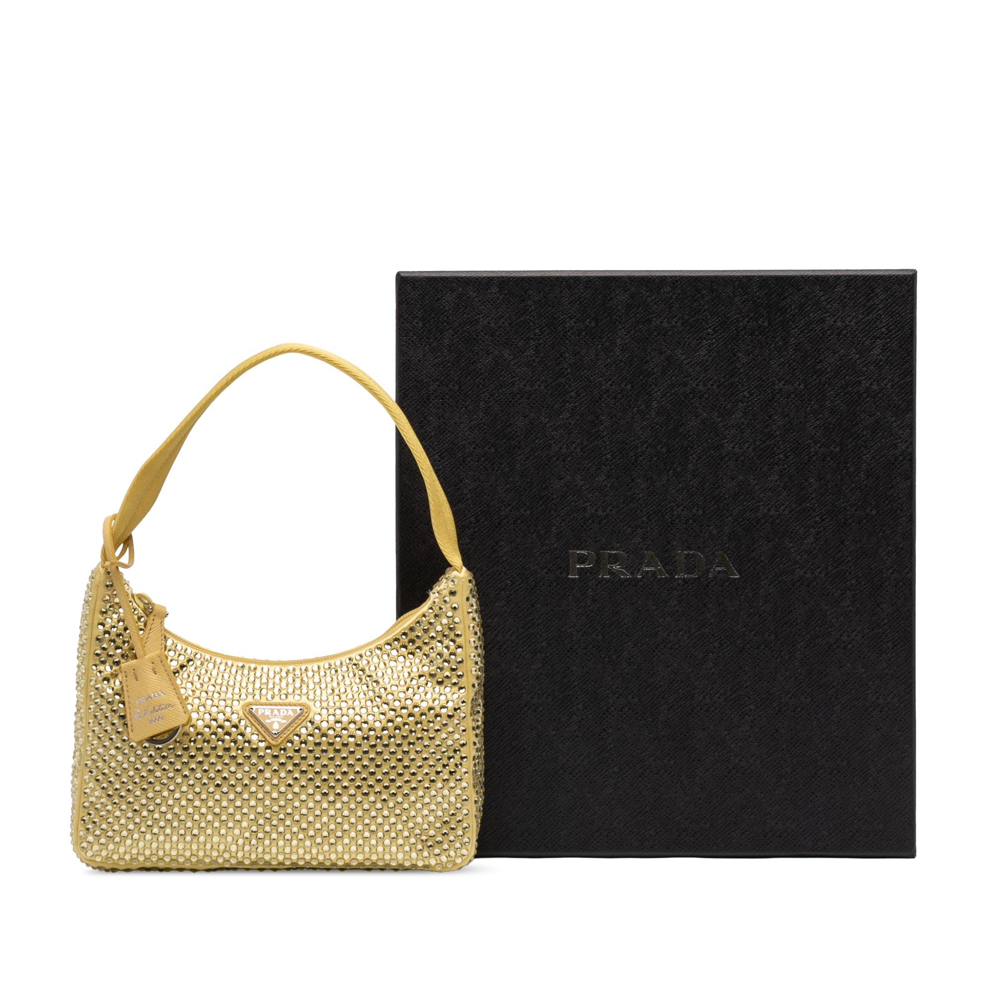 Prada Mini Satin Crystal Re Edition 2000 Shoulder Bag Size ONE SIZE - 7 Thumbnail