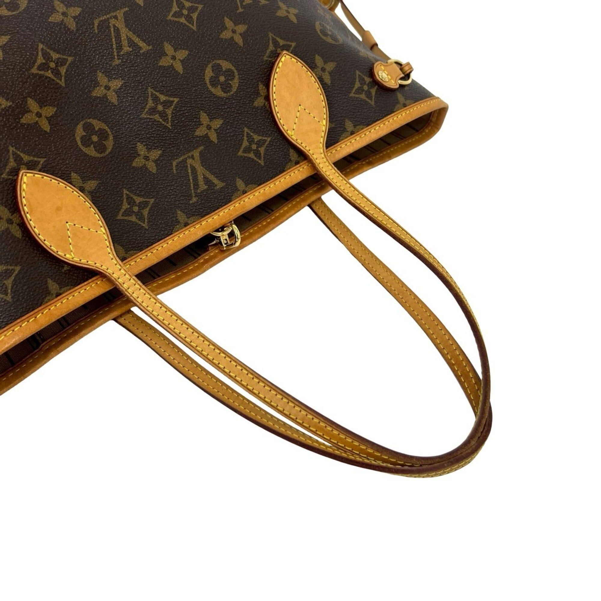 Louis Vuitton LOUIS VUITTON Neverfull PM Monogram Leather Tote Bag Handbag Brown 19971 Size ONE SIZE - 4 Thumbnail