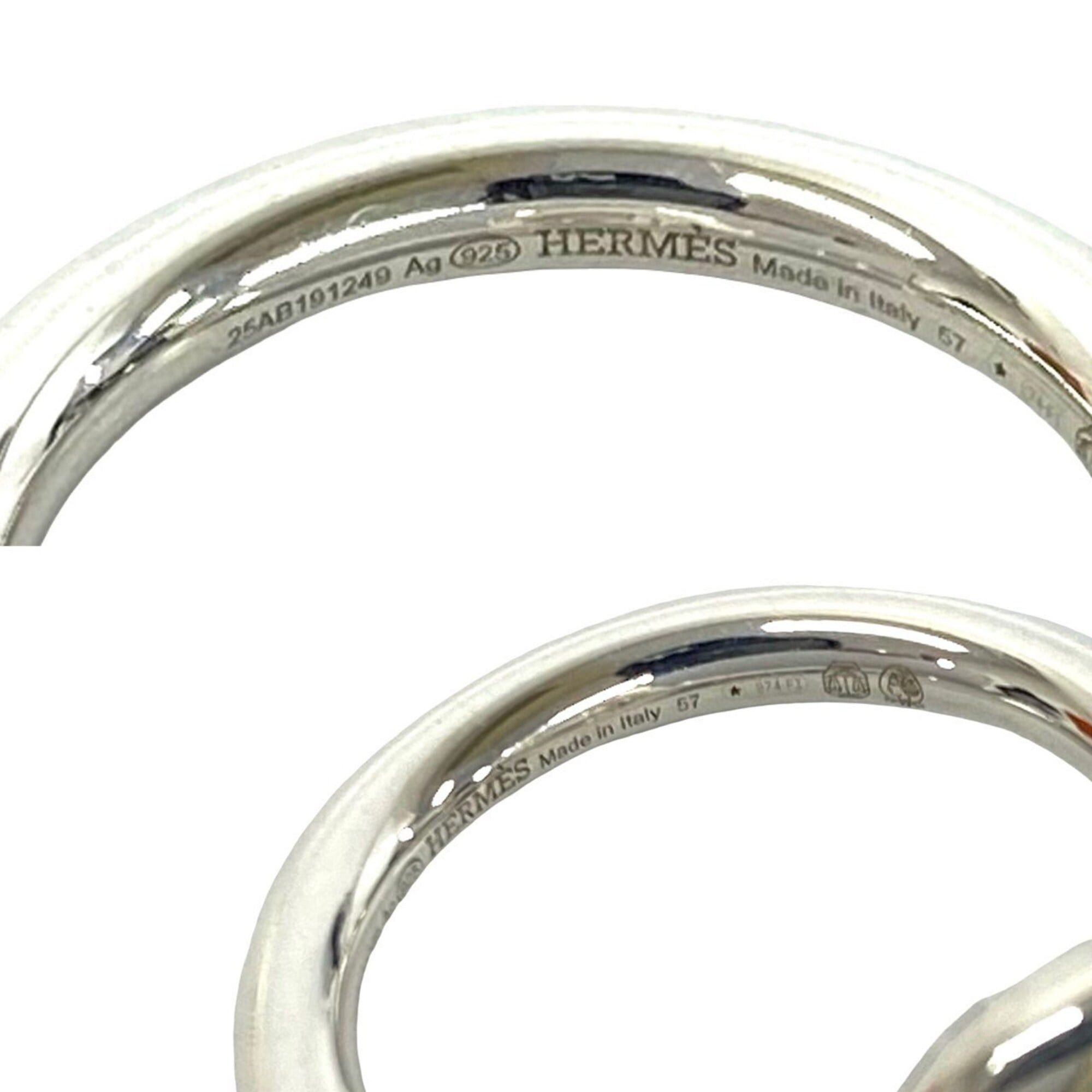 Hermes HERMES Echappé Ring, Sterling Silver 925, Men's Accessory, Silver, Item Number 37584 Size ONE SIZE - 3 Thumbnail