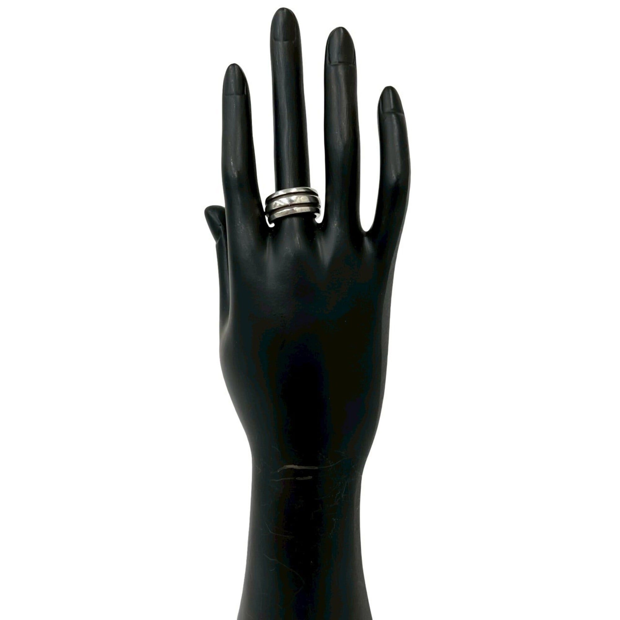 Tiffany & Co. TIFFANY&Co. Tiffany Grooved Double Line Ring, Sterling Silver 925, Accessory, Women's/Men's, 34180 Size ONE SIZE - 2 Thumbnail