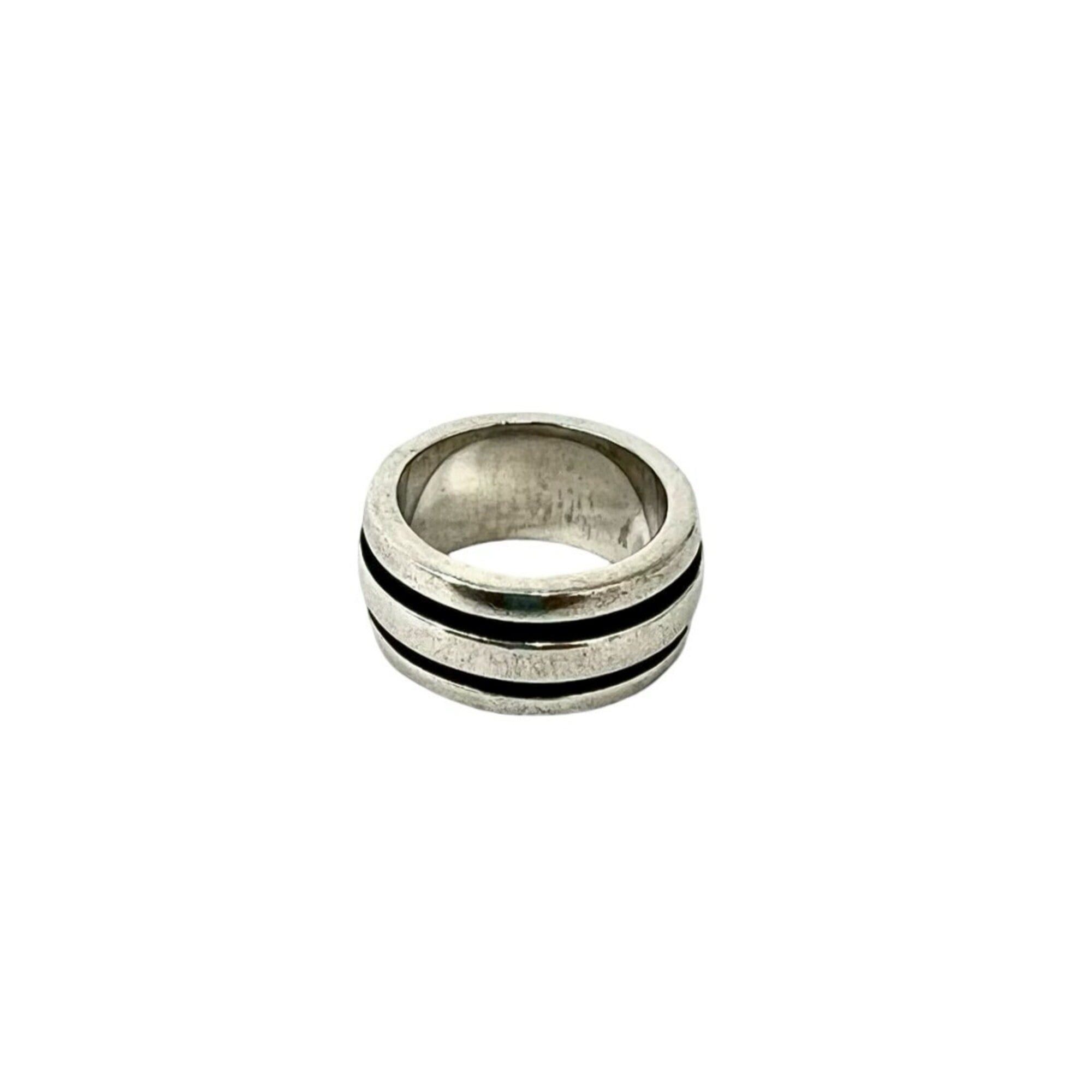 Tiffany & Co. TIFFANY&Co. Tiffany Grooved Double Line Ring, Sterling Silver 925, Accessory, Women's/Men's, 34180 Size ONE SIZE - 6 Thumbnail