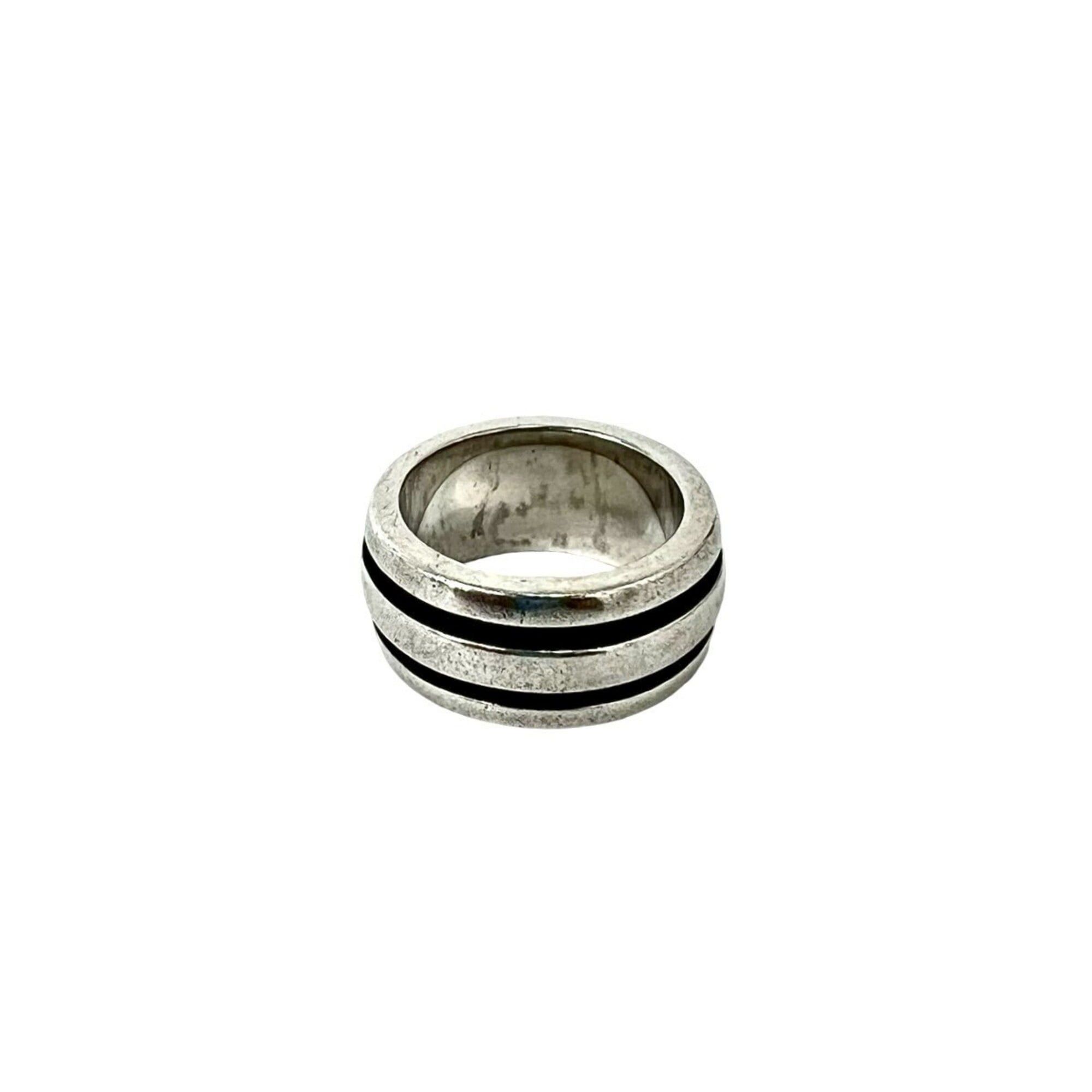 Tiffany & Co. TIFFANY&Co. Tiffany Grooved Double Line Ring, Sterling Silver 925, Accessory, Women's/Men's, 34180 Size ONE SIZE - 4 Thumbnail