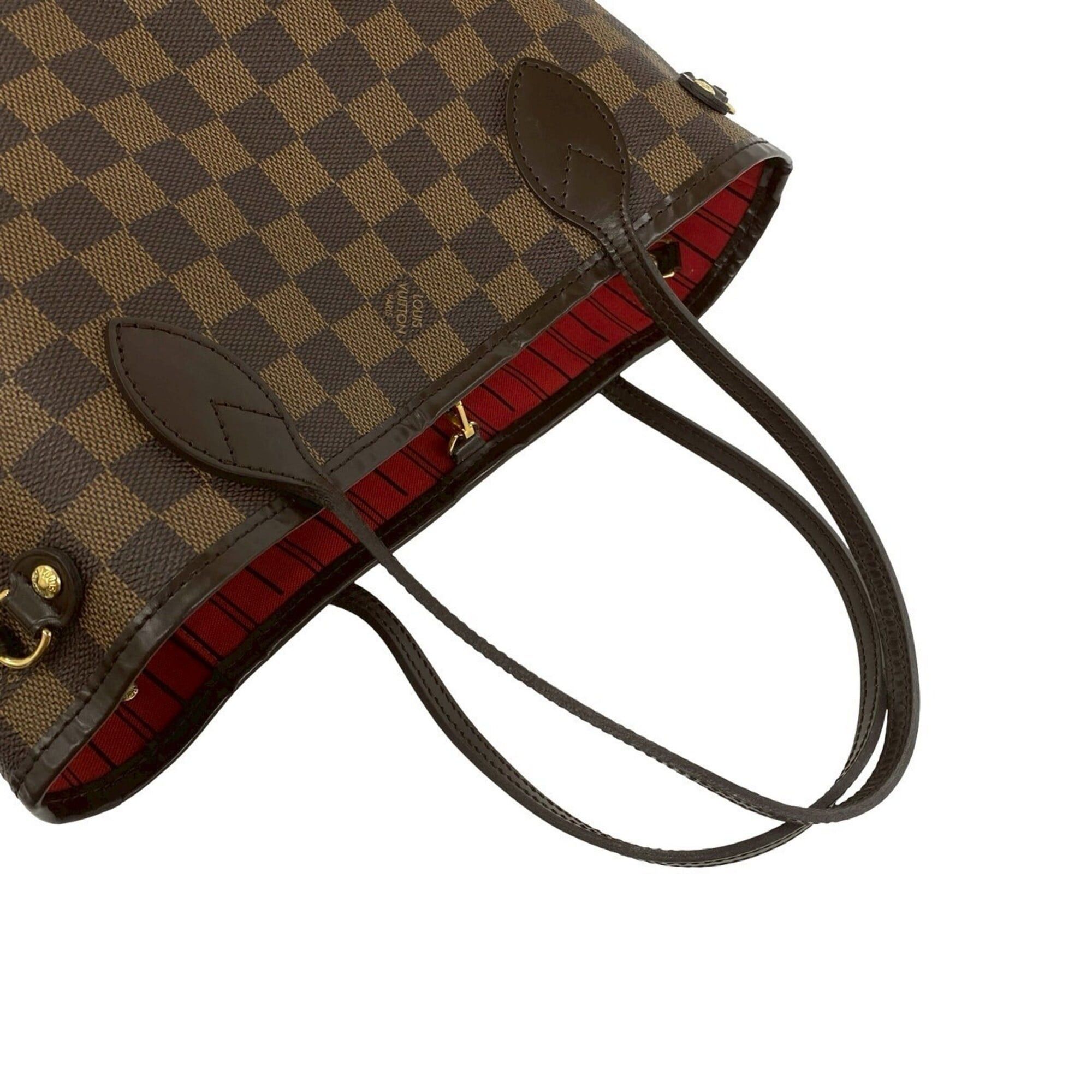 Louis Vuitton LOUIS VUITTON Neverfull PM Damier Pattern Leather Tote Bag Handbag Brown 19543 Size ONE SIZE - 4 Thumbnail