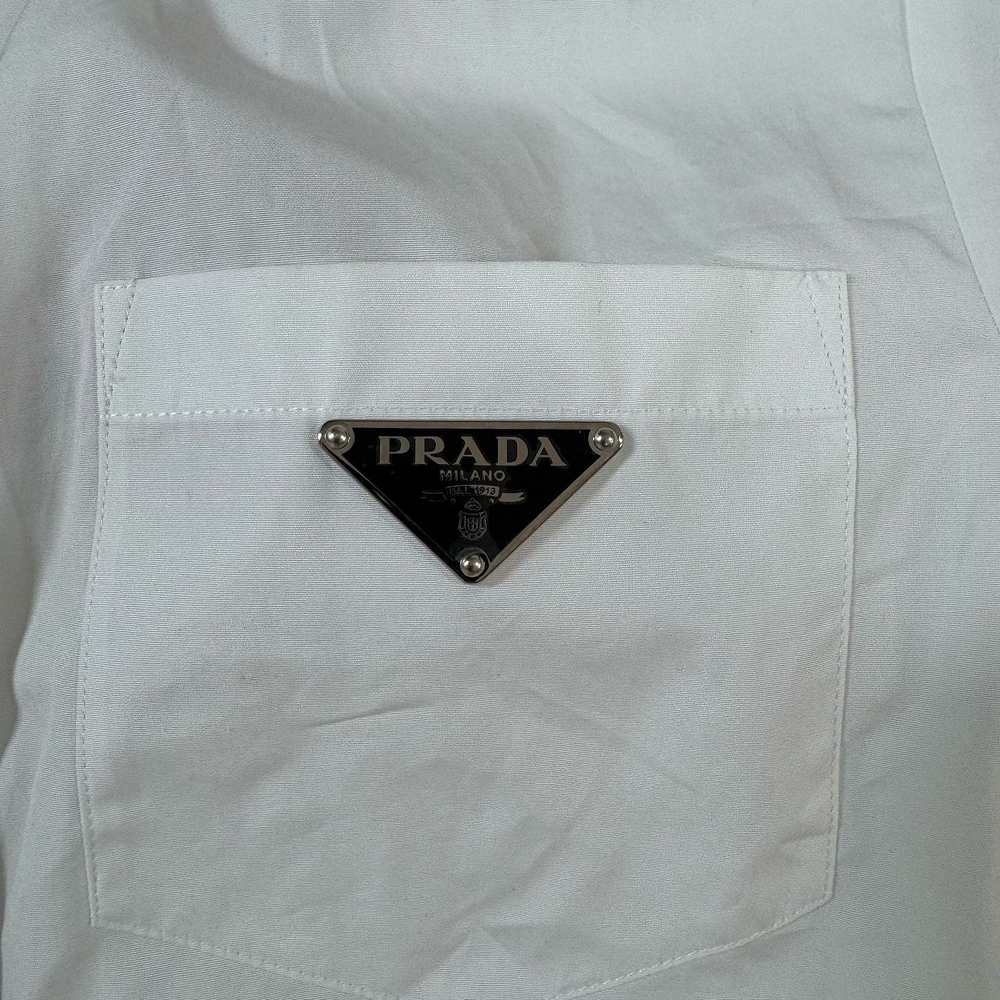 Prada Prada Logo Patch Button Up Shirt US M Size US XXS / EU 40 - 5 Thumbnail