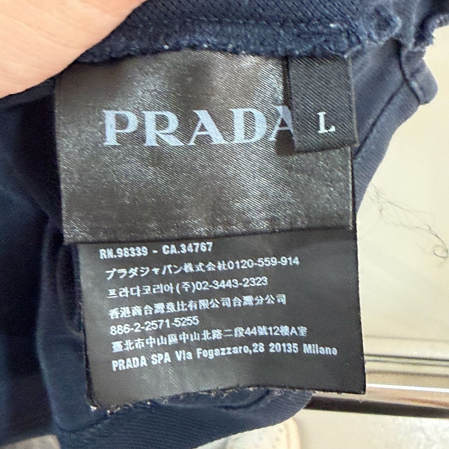 Prada Prada Striped Collar Polo Shirt Size L Size US L / EU 52-54 / 3 - 4 Thumbnail