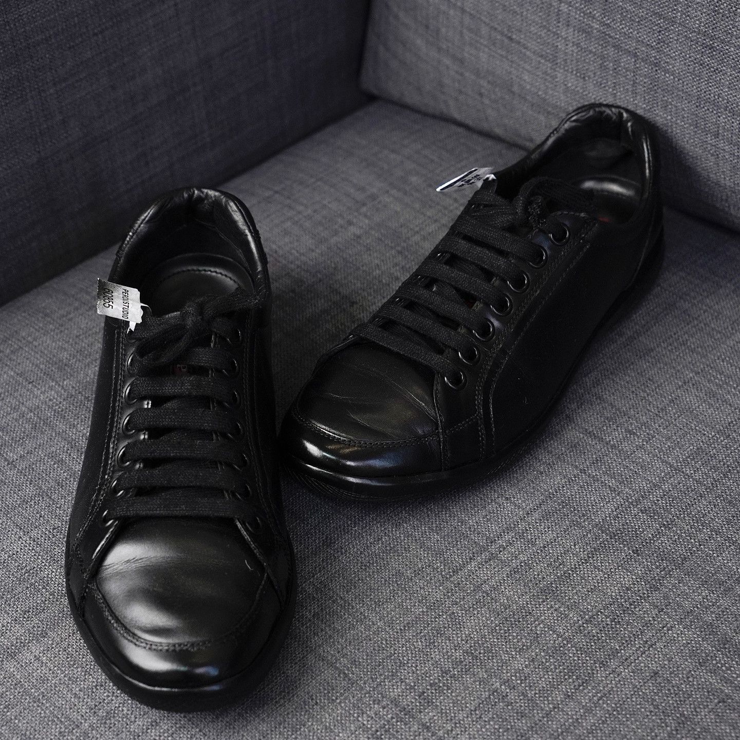 Prada Prada Leather Low-Top Sneakers Black US 7 Size US 7 / EU 40 - 6 Thumbnail