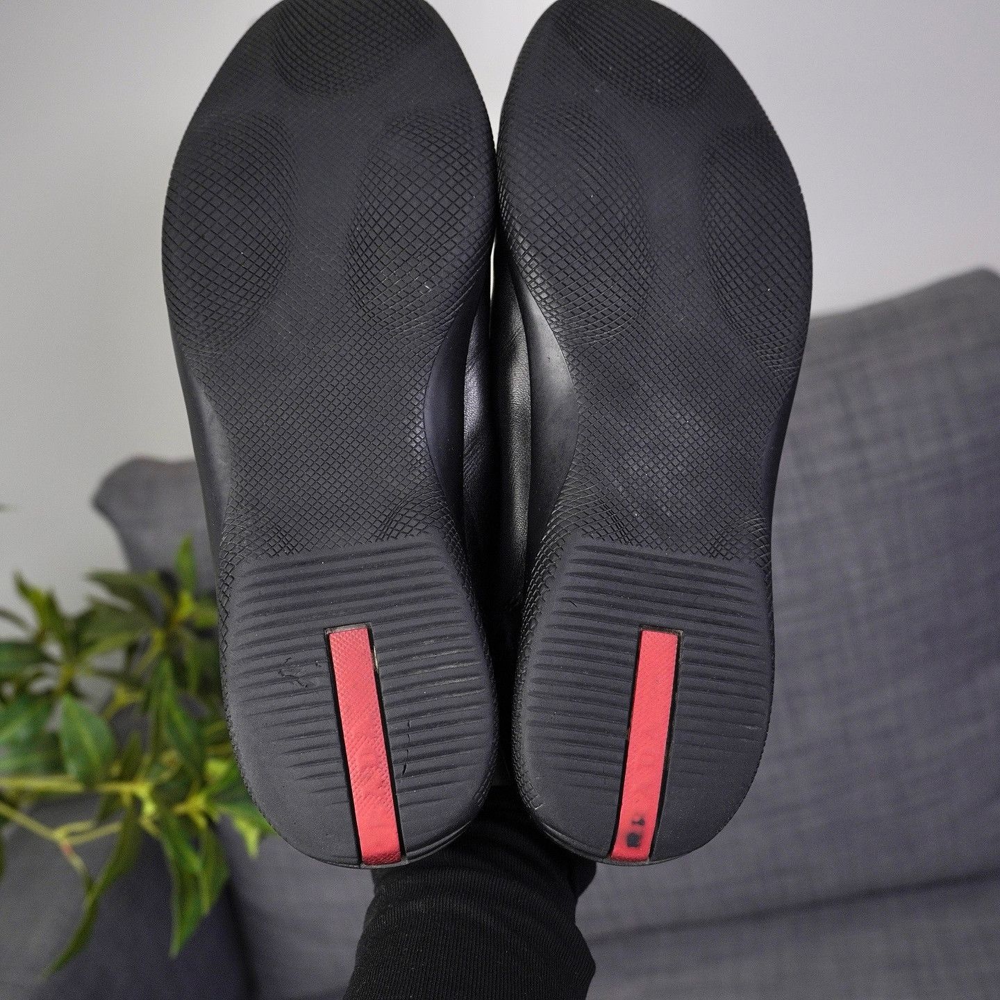 Prada Prada Leather Low-Top Sneakers Black US 7 Size US 7 / EU 40 - 4 Thumbnail